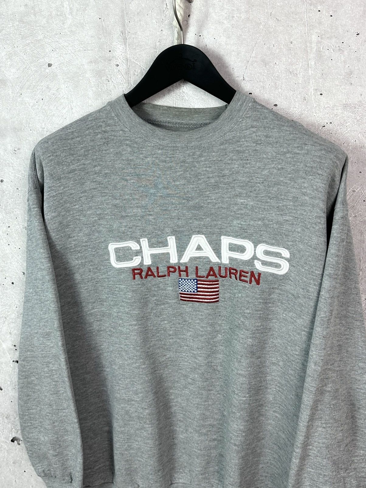 Chaps Ralph Lauren Vintage Ralph Lauren Chaps Logo Grey Cotton Sweatshirt Size US M / EU 48-50 / 2 - 2 Thumbnail