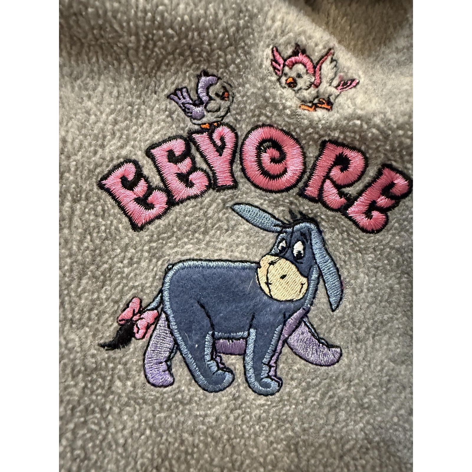 Disney Disney Eeyore Zip Hoodie Womens LG Gray Back Hit Embroidered Size L / US 10 / IT 46 - 2 Thumbnail