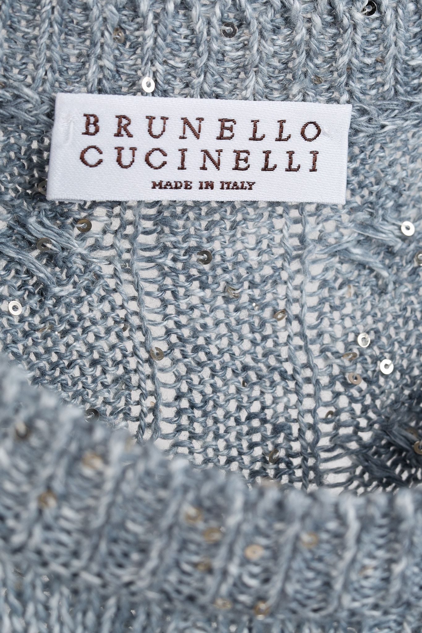 Brunello Cucinelli Brunello Cucinelli SS/23 Linen-Blend Sequin Knit Vest Size M / US 6-8 / IT 42-44 - 4 Thumbnail