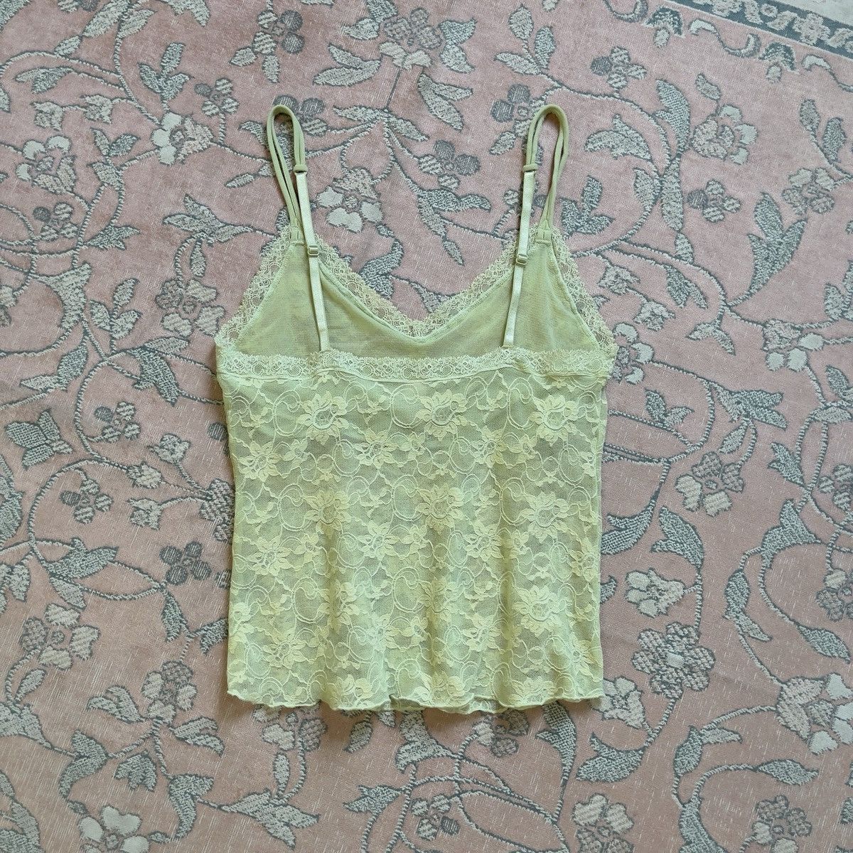 Victoria's Secret Victoria’s Secret Green Floral Mesh Camisole (S–M) Size M / US 6-8 / IT 42-44 - 6 Thumbnail