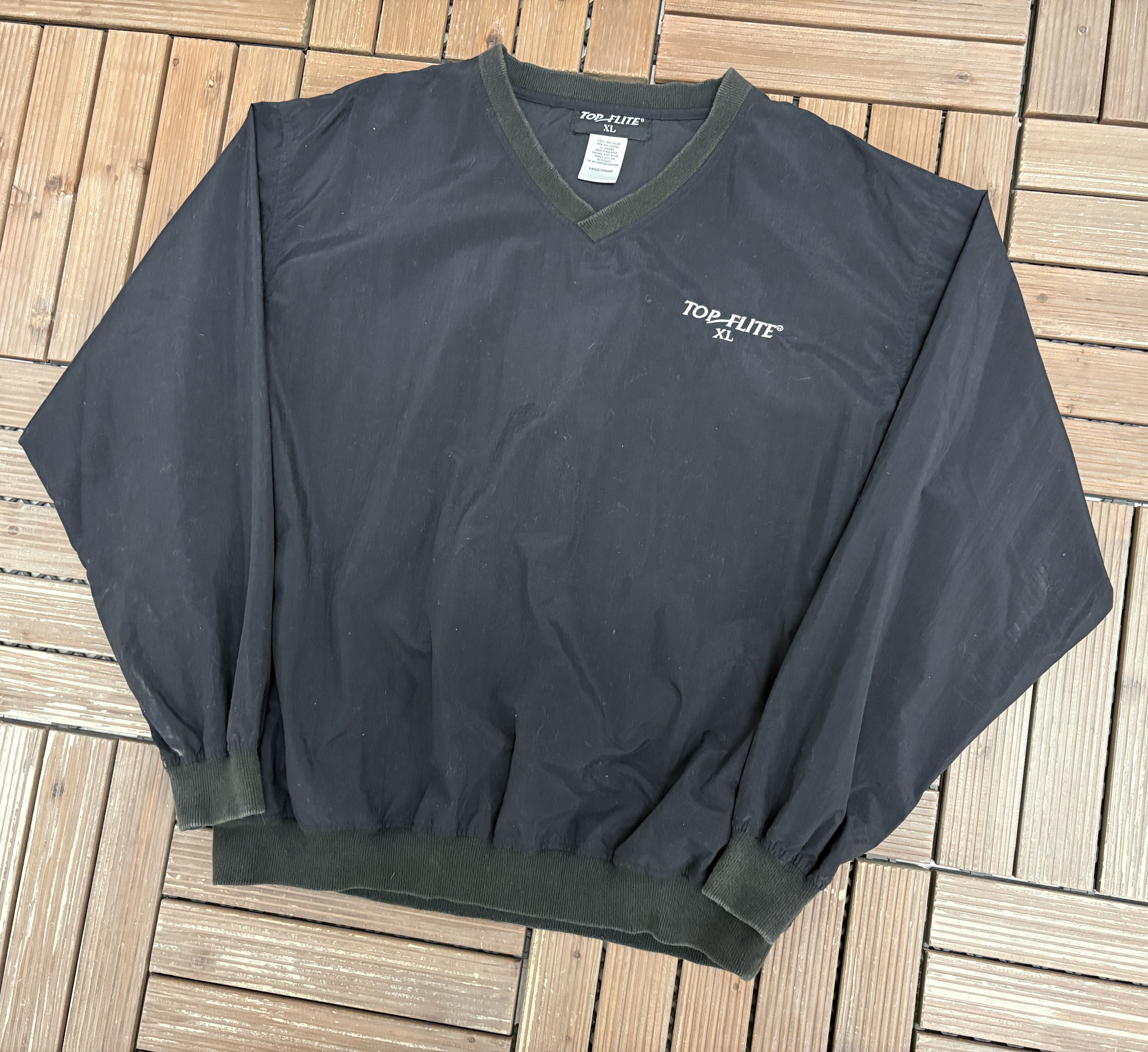 Top Flite Top-Flite XL Golf Vintage Black Windbreaker Jacket Size US L / EU 52-54 / 3 - 3 Thumbnail