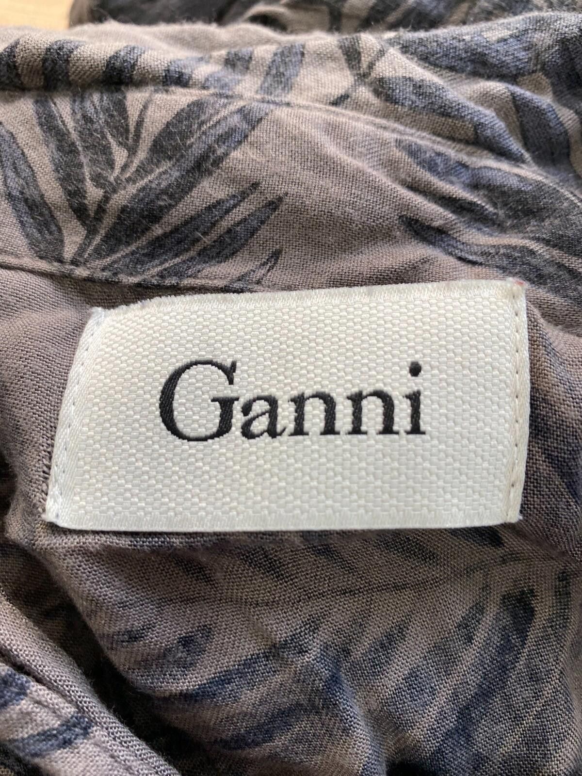 Gianni Valentino GANNI Palm Leaves Brown Blouse Shirt Size XS Size XS / US 0-2 / IT 36-38 - 11 Thumbnail
