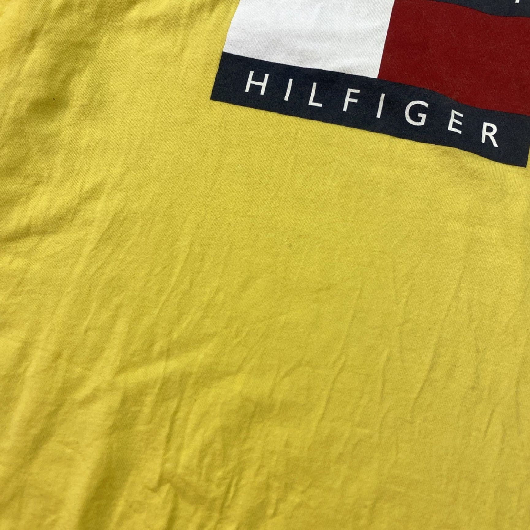 Tommy Hilfiger VINTAGE Tommy Hilfiger Flag Shirt Mens Small Yellow Blue Ringer Tee 90s Shirt Mens Small Blue Flag 90s Hilfiger Tommy Jeans Hip Hop Retro Size US S / EU 44-46 / 1 - 4 Thumbnail