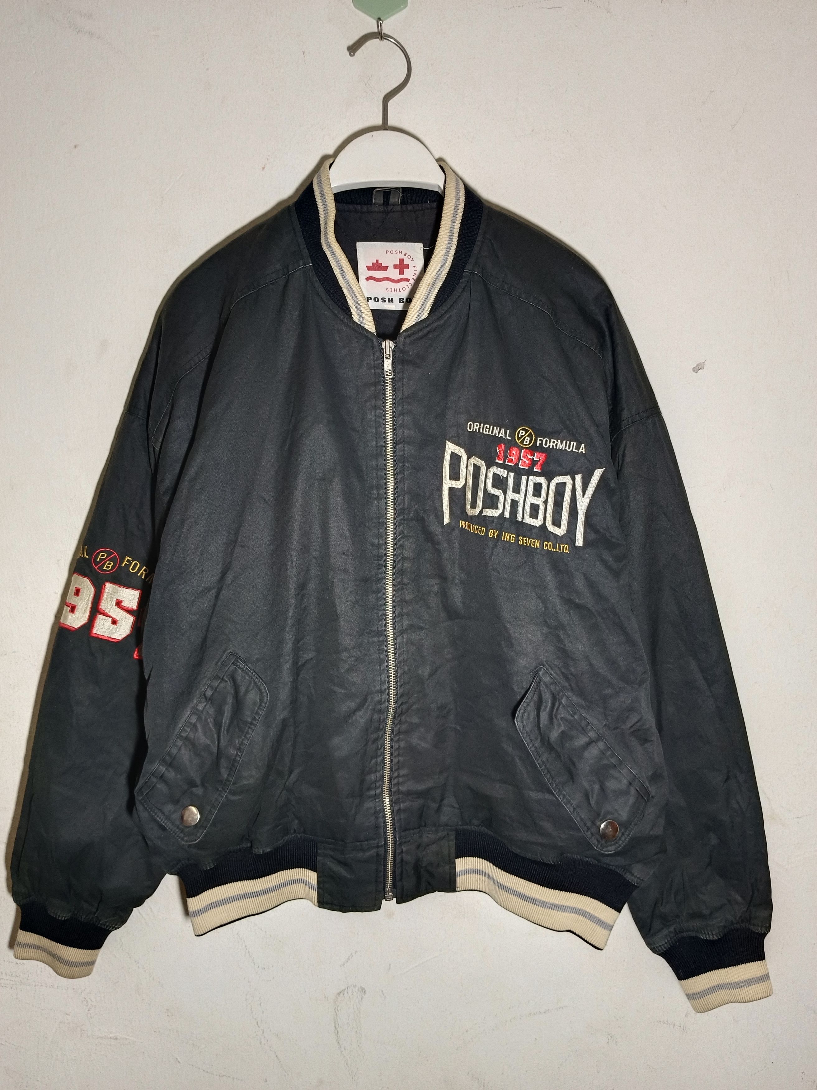 Japanese Brand × Vintage 🔥🔥RARE🔥🔥 VINTAGE 90”s POSHBOY BOMBER JACKET Size US L / EU 52-54 / 3 - 3 Thumbnail
