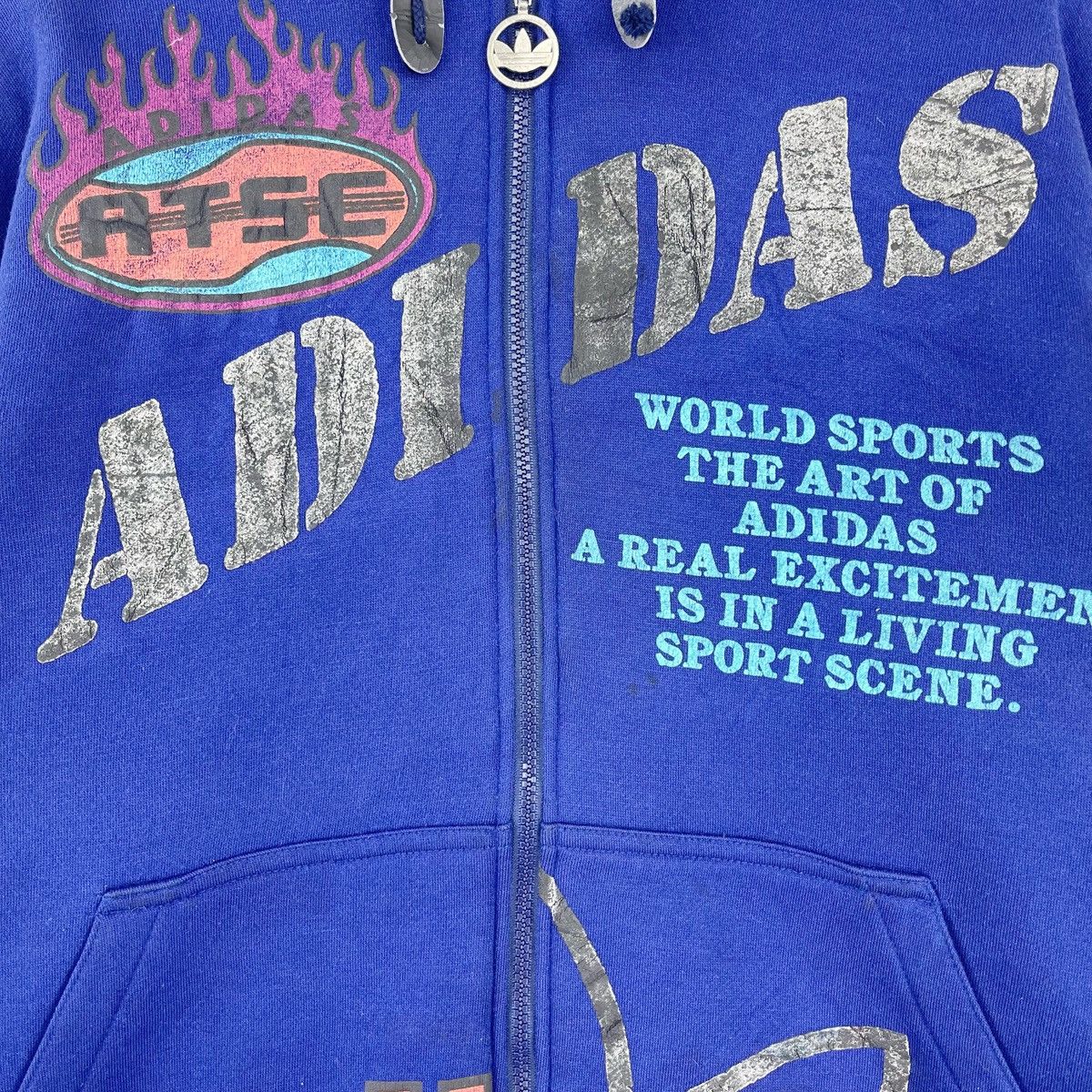 Adidas × Vintage 90’s Adidas Fleece Lined Zipper Hoodie Size US XL / EU 56 / 4 - 7 Thumbnail