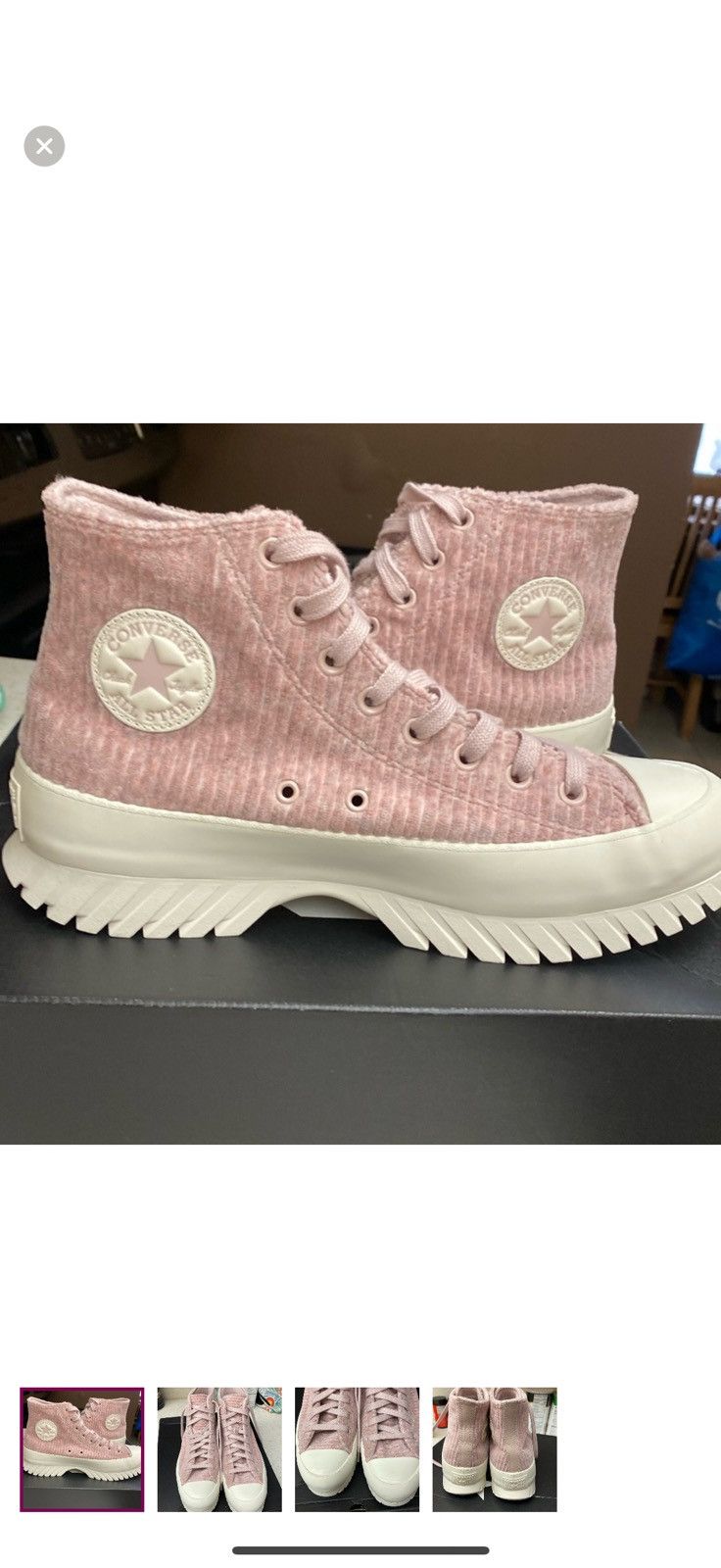 Other Converse high top corduroy mauve sneakers Size US 11 / IT 41 - 1 Thumbnail