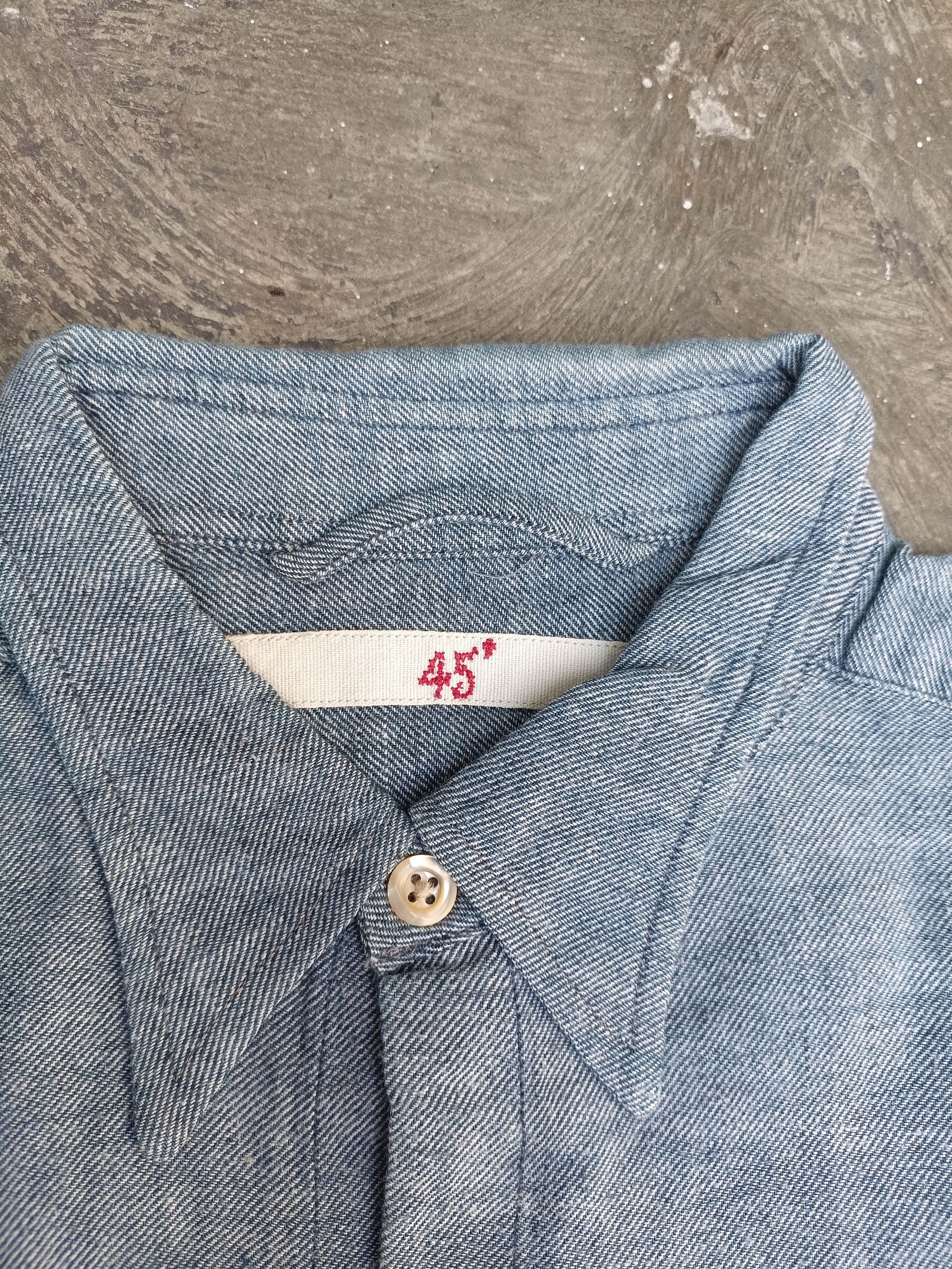 45rpm 45rpm chambray long shirt button ups top Size M / US 6-8 / IT 42-44 - 3 Thumbnail