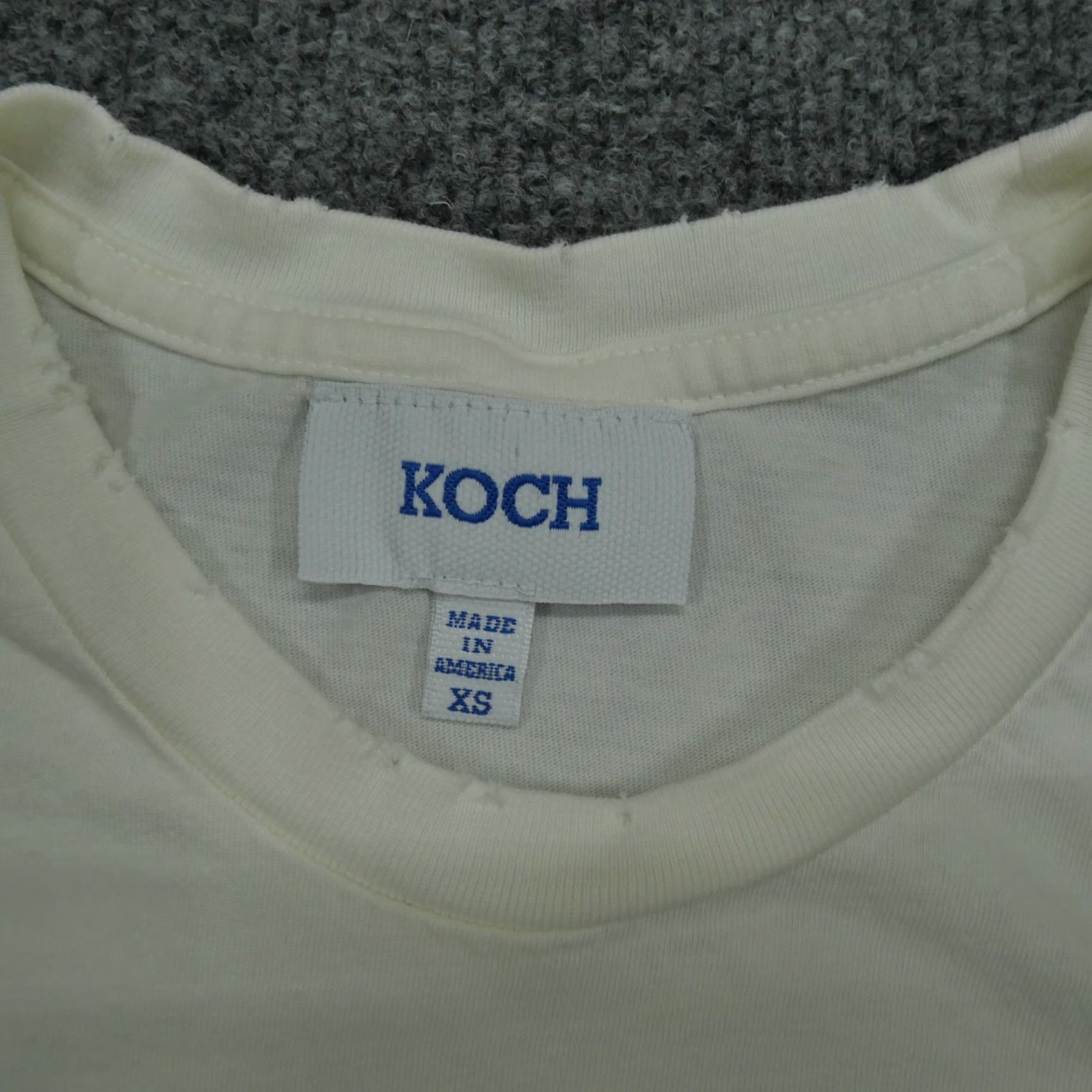 Vintage VINTAGE Koch T Shirt Womens XS X Small White Cream Hey Casual Top Distressed Size XS / US 0-2 / IT 36-38 - 3 Thumbnail