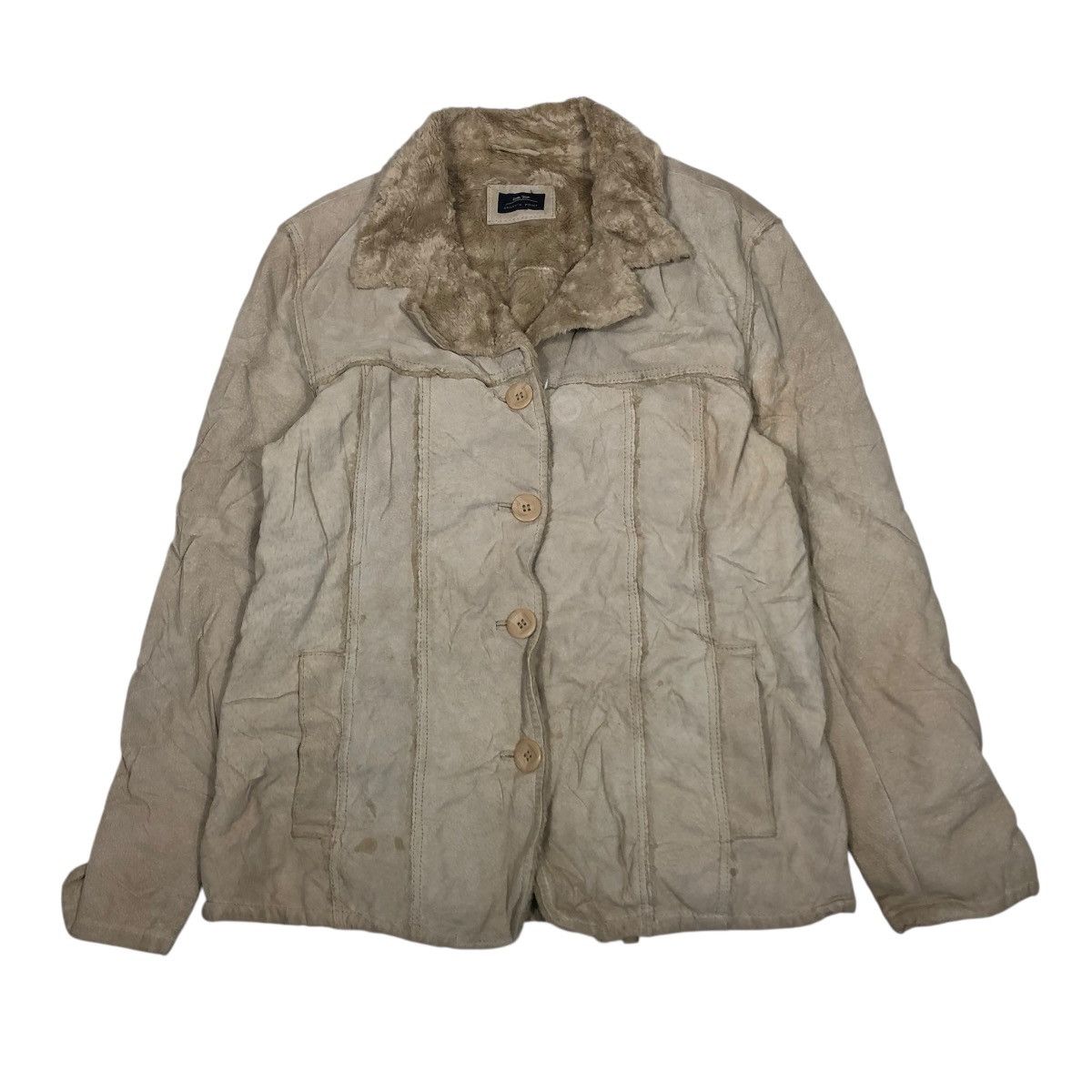 Vintage 🔥VINTAGE LEATHER JACKET BLANKET FUR BAILEY ISSEY MIYAKE Size US M / EU 48-50 / 2 - 1 Thumbnail