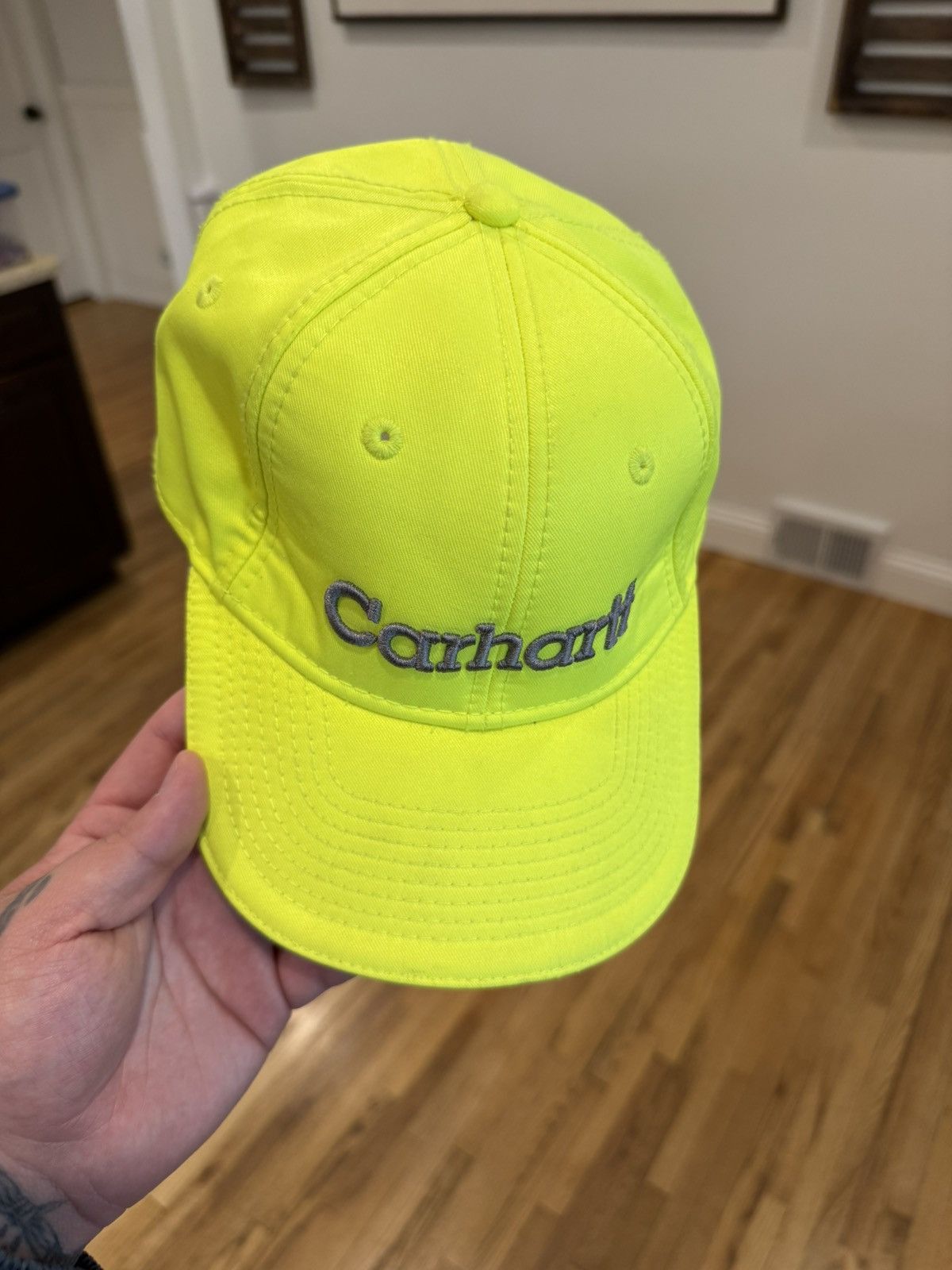 Carhartt × Vintage Discontinued fluorescent green/yellow Carhartt hat Size ONE SIZE - 2 Thumbnail