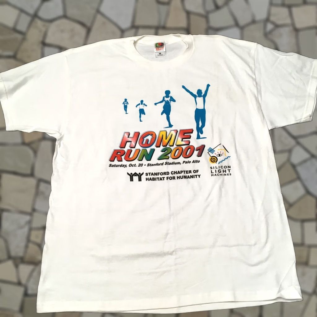 Fruit Of The Loom VINTAGE Fruit of the Loom T-Shirt Stanford HOME RUN 2001 White XL Habibat Humanity Unauthorized? Size US XL / EU 56 / 4 - 1 Thumbnail