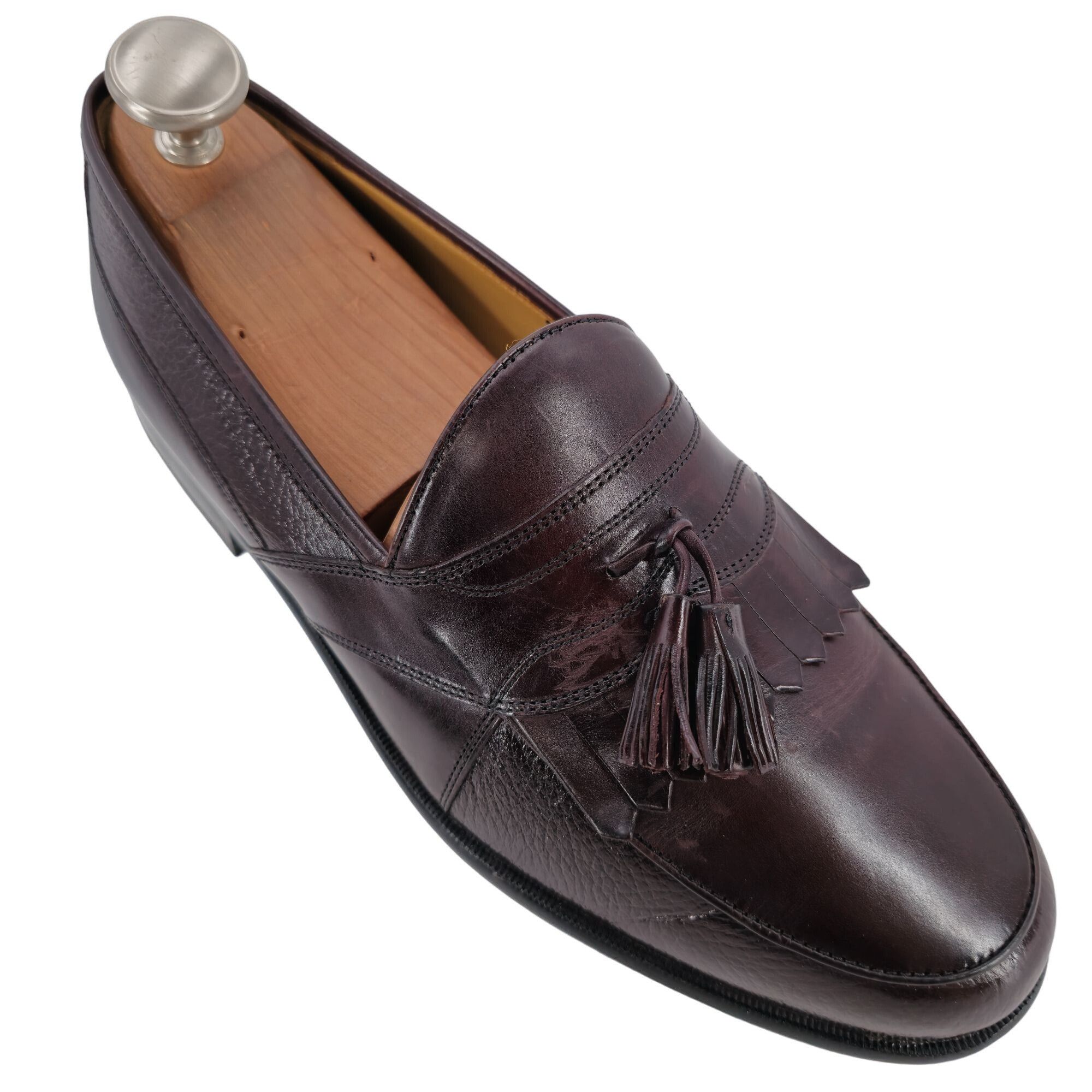 Johnston & Murphy Johnston & Murphy Mens Size 9.5 Wide Brown Deerskin Leather Size US 9.5 / EU 42-43 - 2 Thumbnail