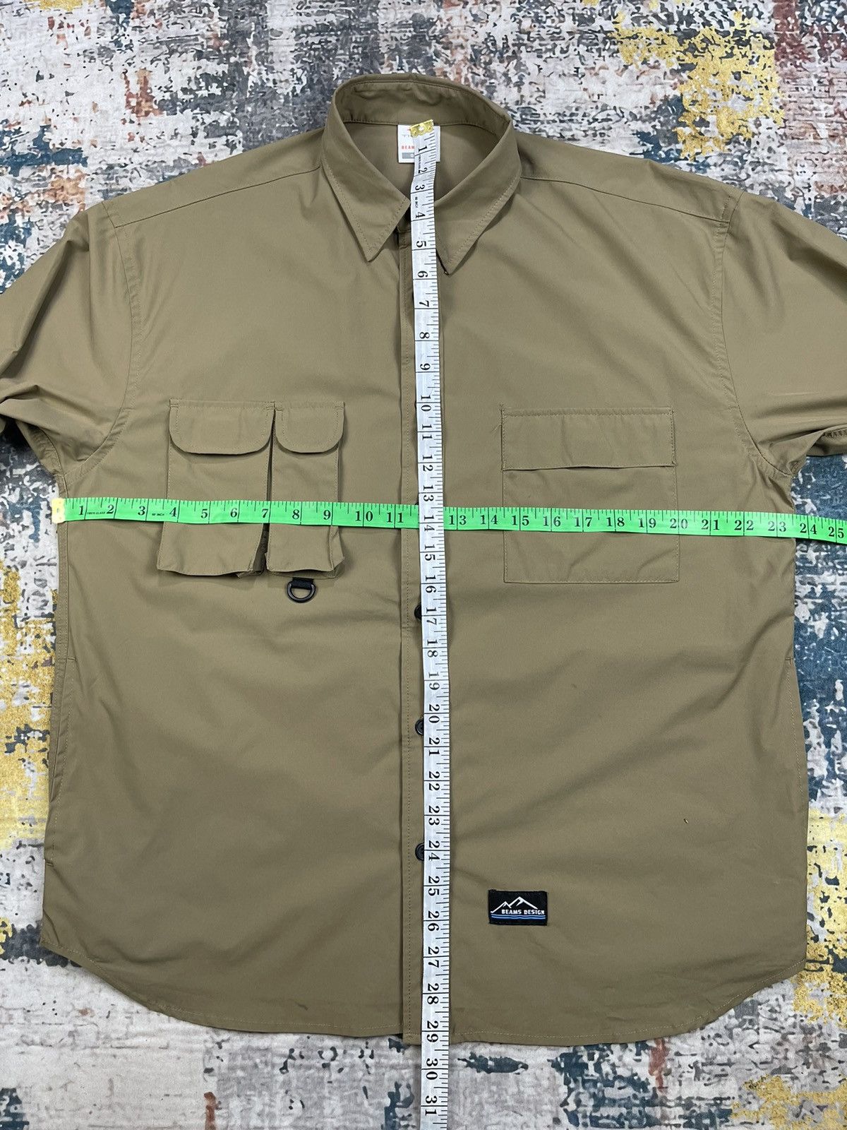 Beams Plus Tigora x Beams Design Khaki Boxy Silhouette Outdoor Shirt Size US M / EU 48-50 / 2 - 9 Thumbnail