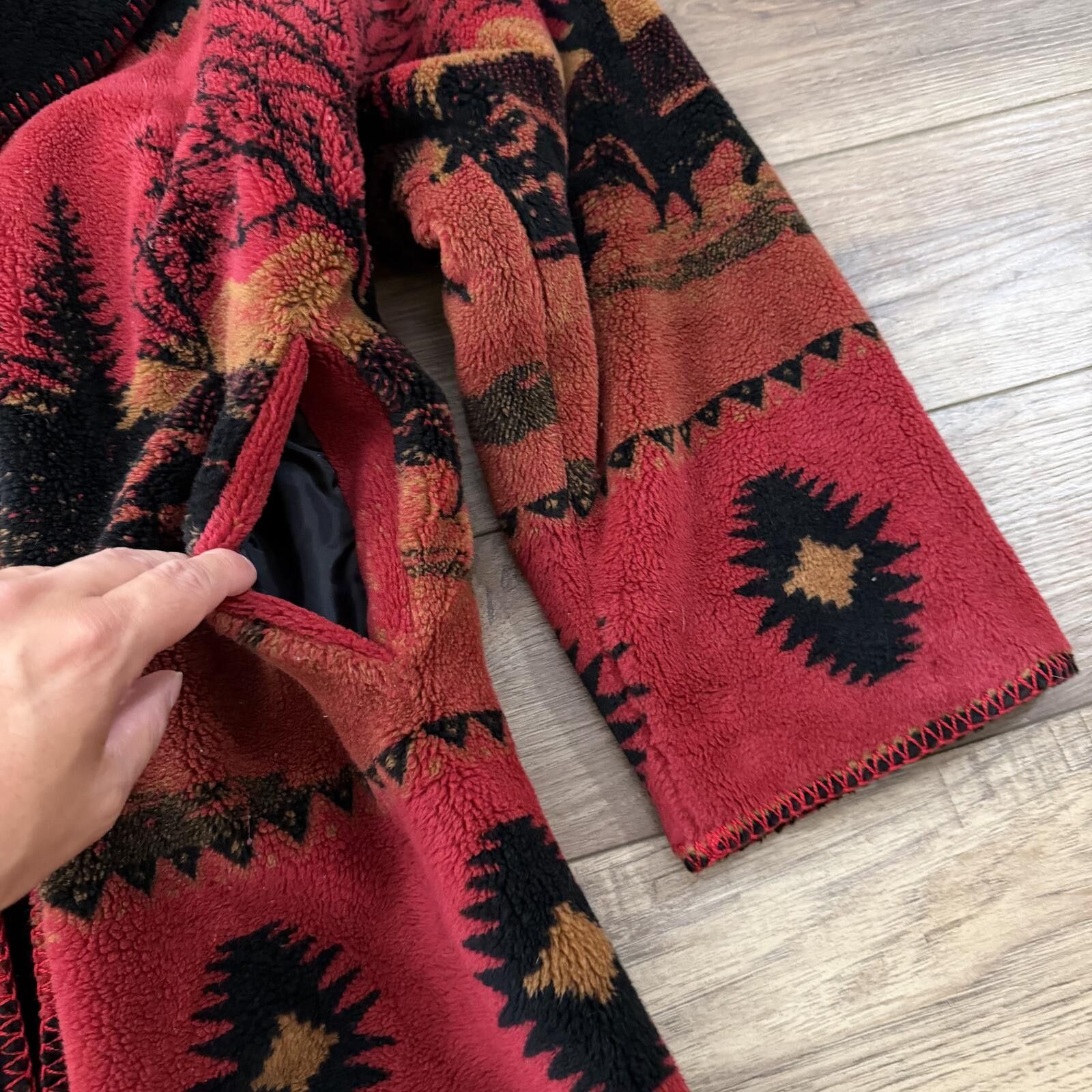 Other Vintage Southwestern Horse Animal Fleece AOP Aztec Jacket Size US L / EU 52-54 / 3 - 2 Thumbnail