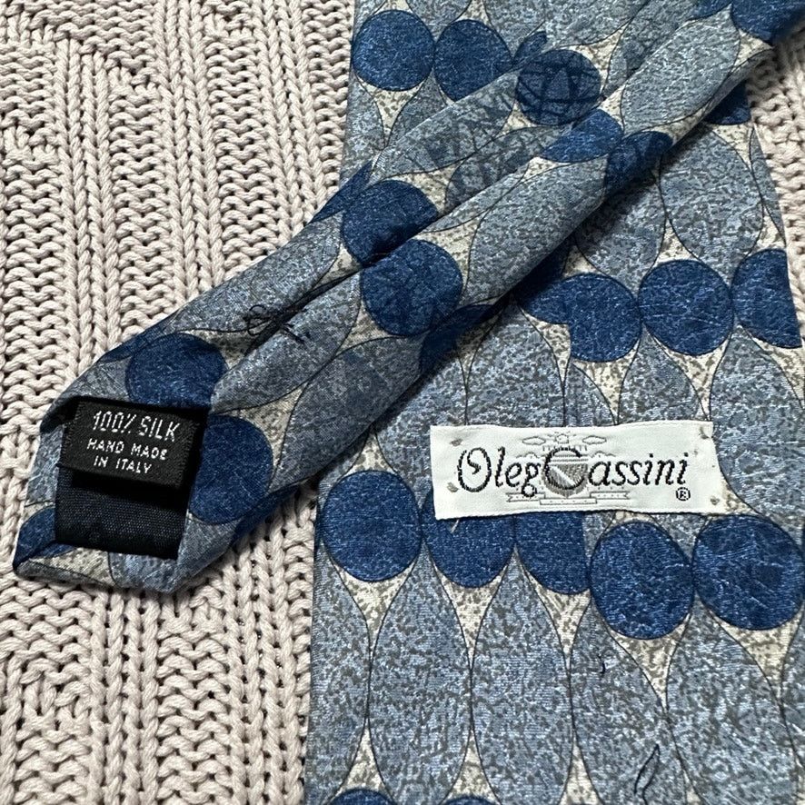 Oleg Cassini Vintage Oleg Cassini blue abstract horizontal stripe tie Size ONE SIZE - 3 Thumbnail