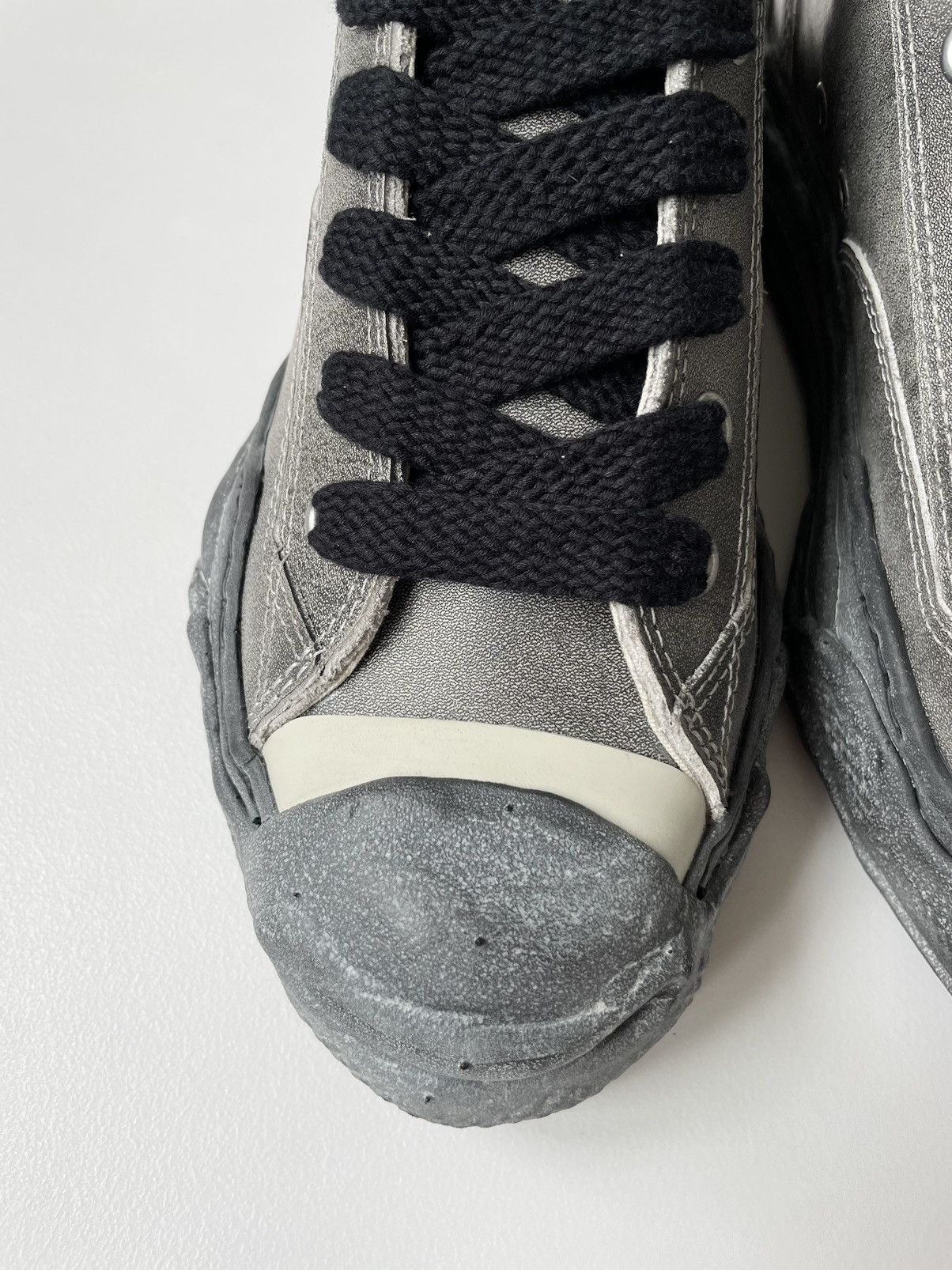 Maison MIHARA YASUHIRO Black Vintage Leather ‘Peterson’ Sneakers Size US 9 / EU 42 - 13 Thumbnail