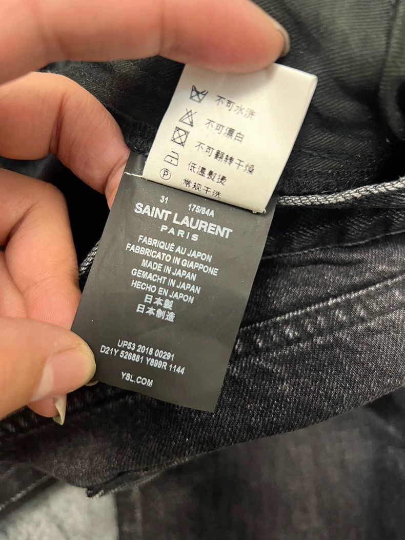 Saint Laurent Paris Saint Laurent Denim Pants D18 Smoke Black-2506 Size US 31 - 5 Thumbnail