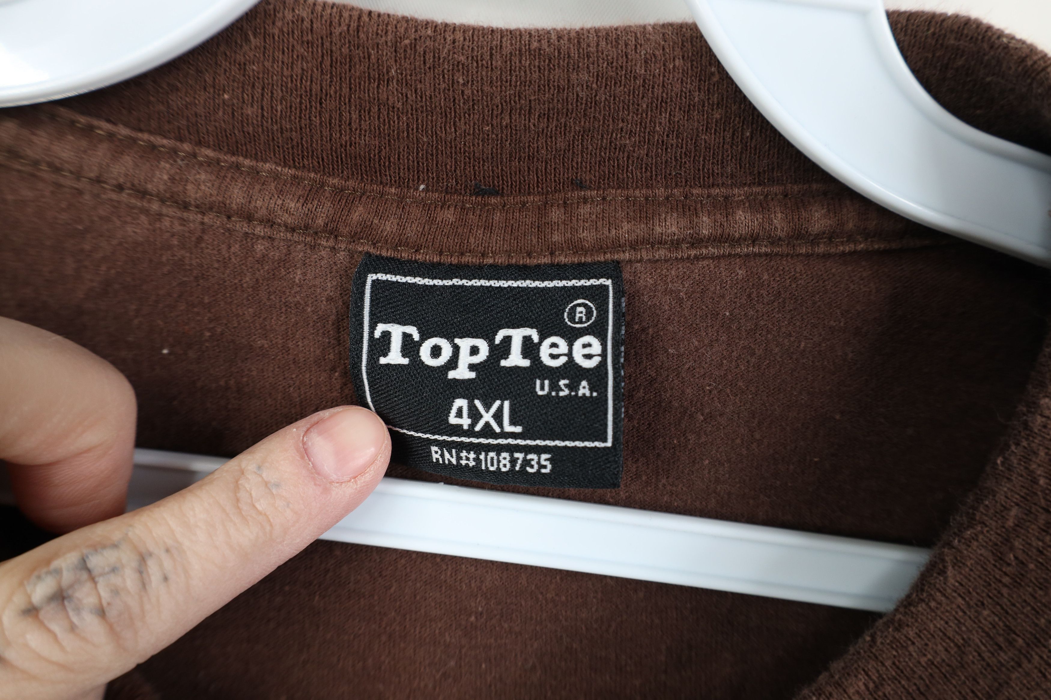Vintage Vintage 90s Y2K Streetwear Cotton Short Sleeve T-Shirt Brown Size US XXL / EU 58 / 5 - 8 Thumbnail