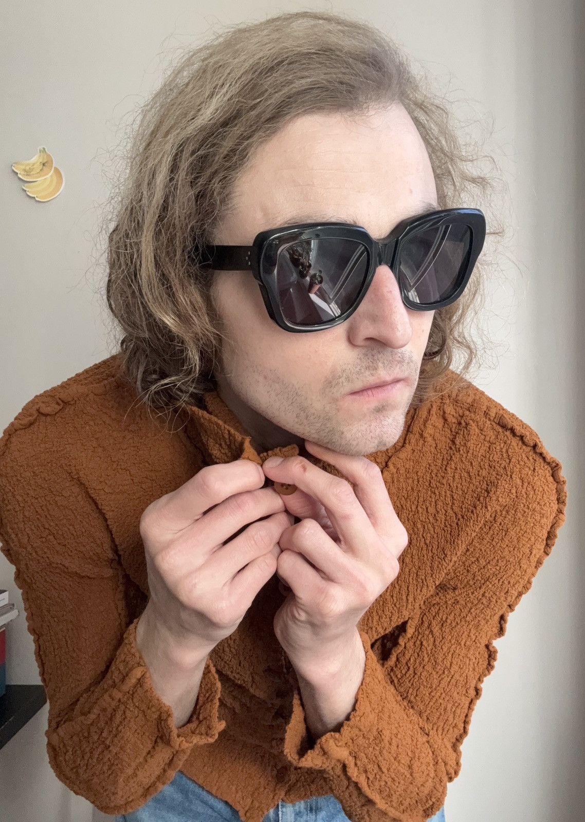 Issey Miyake ISSEY MIYAKE ME SS22 Toffee Brown Cauliflower Button Shirt Size US M / EU 48-50 / 2 - 9 Thumbnail