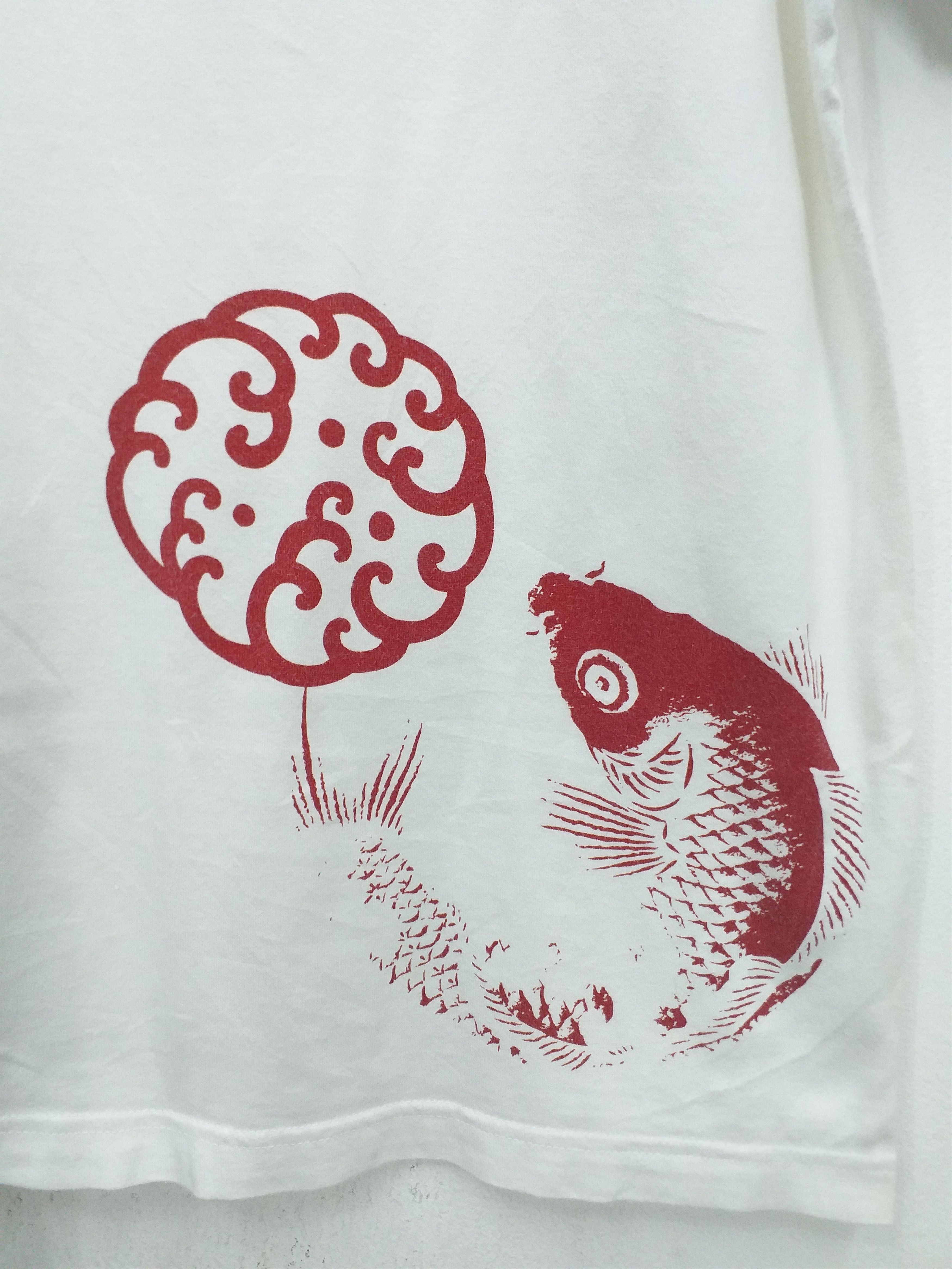 Vintage Vintage Oniwa Soto Sukajan Koi Style Large T Shirt -C012 Size US L / EU 52-54 / 3 - 5 Thumbnail