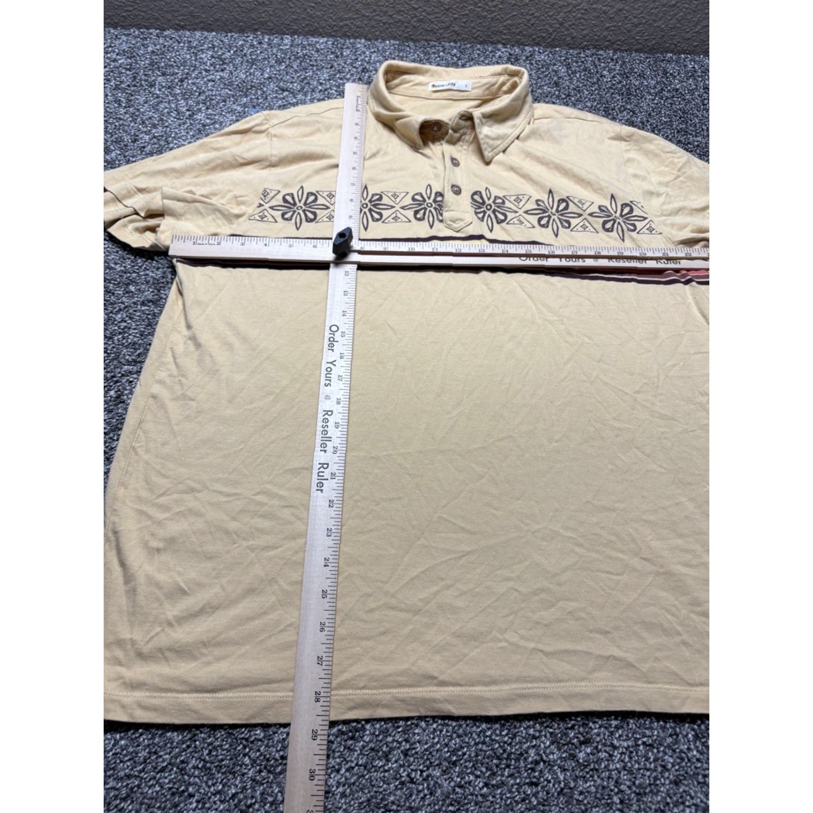 Marine Layer VINTAGE Marine Layer Polo Mens Large Multi Stripe Short Sleeve Geometric Tribal Shirt Size US L / EU 52-54 / 3 - 3 Thumbnail