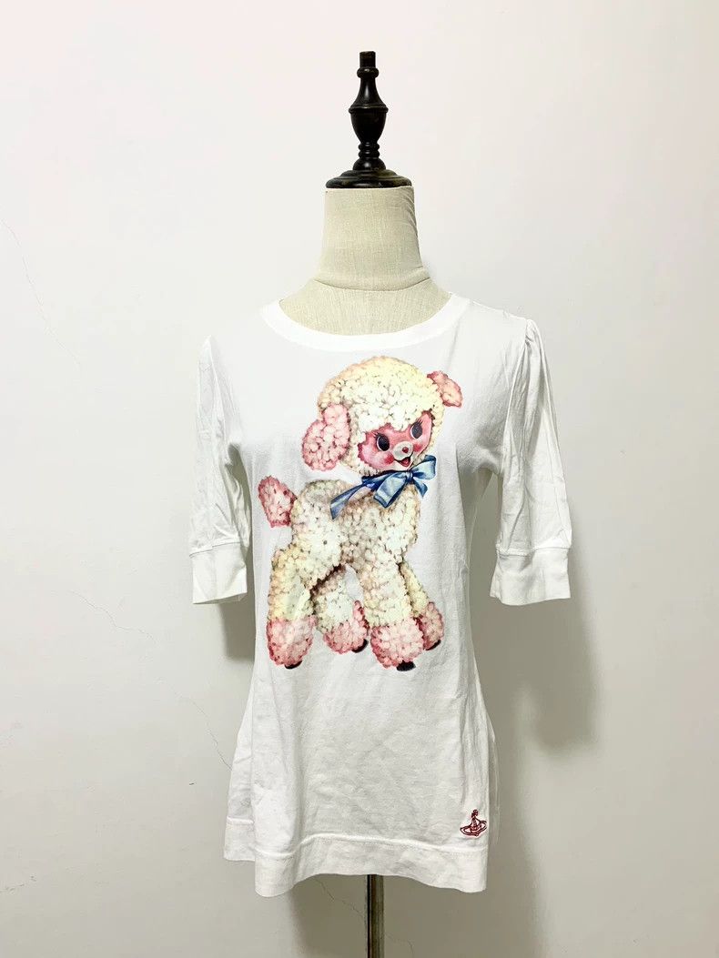 Vivienne Westwood Vivienne Westwood size00 White lamb print short sleeve T-sh Size M / US 6-8 / IT 42-44 - 1 Thumbnail
