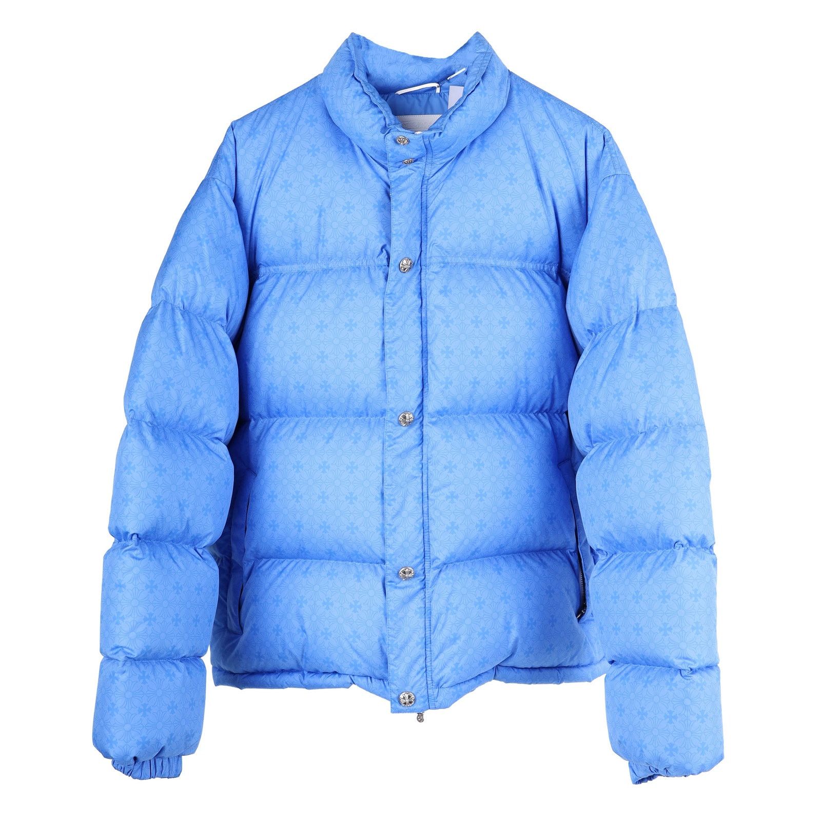 CHROME HEARTS BLUE PLUS MONOGRAM DOWN PUFFER JACKET