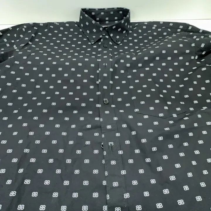 Balenciaga Balenciaga Balenciaga Black Logo Print Long Sleeve Shirt - Size US M / EU 48-50 / 2 - 8 Thumbnail