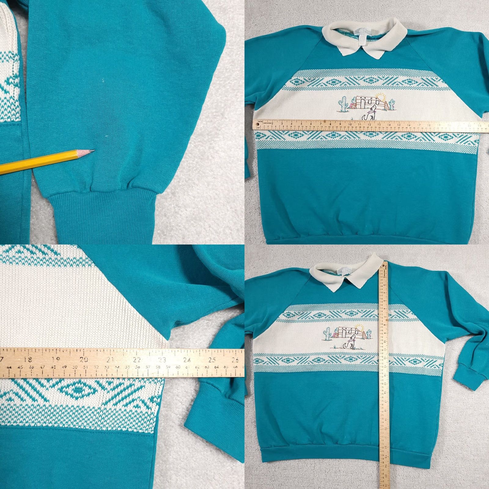 Vintage VINTAGE Great Lakes Apparel Blue Long Sleeve Desert Scene Sweatshirt Size 1X Men? Women? Size XL / US 12-14 / IT 48-50 - 8 Thumbnail