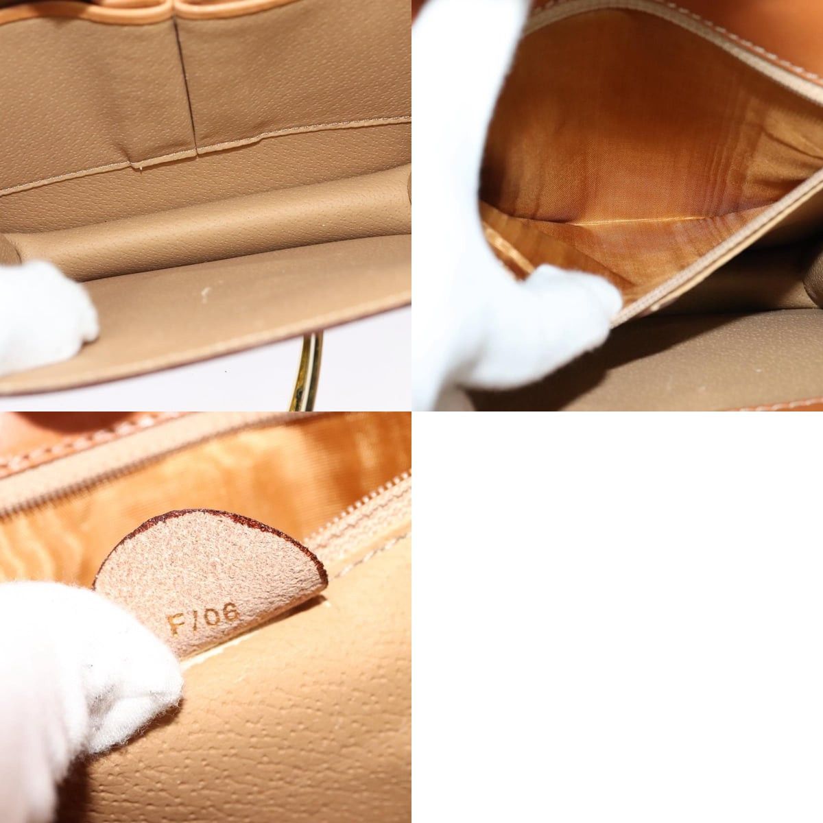 Celine CELINE Macadam Canvas Hand Bag Pvc Beige Gold Size ONE SIZE - 13 Thumbnail