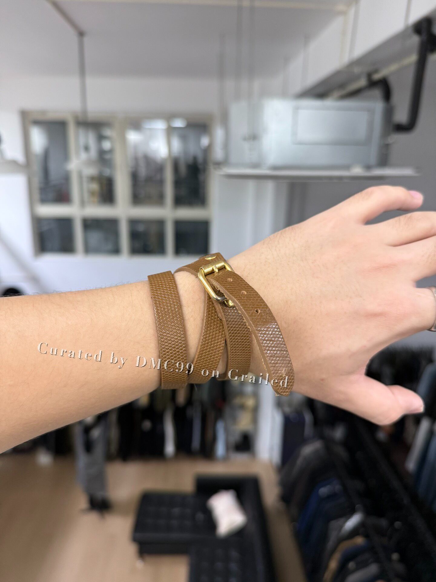 Undercover Undercover Triple Wrap Yarn Embroidered Leather