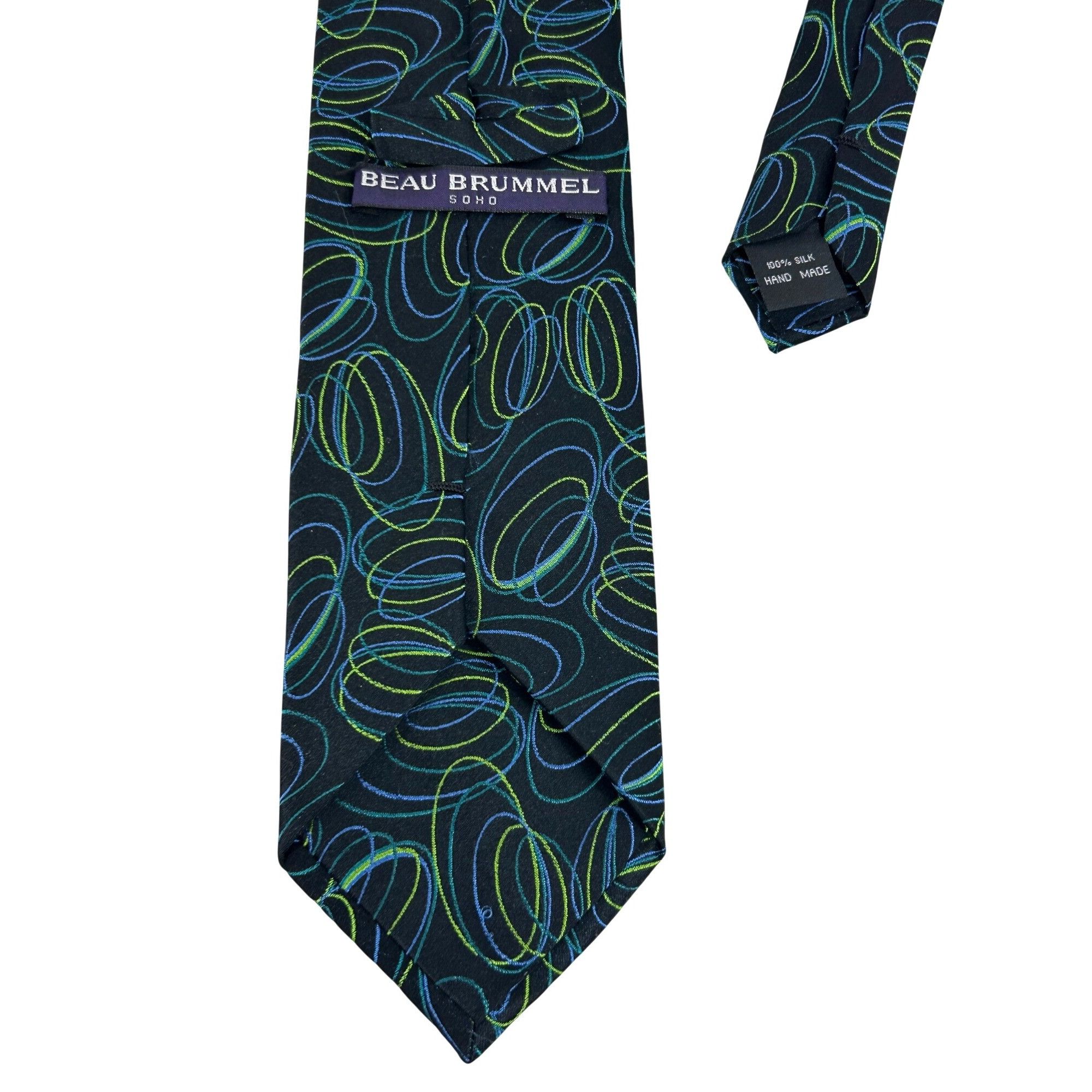 Other Vintage ‘90’s Abstract Silk Tie Beau Brummel SoHo Handmade N Size ONE SIZE - 9 Thumbnail