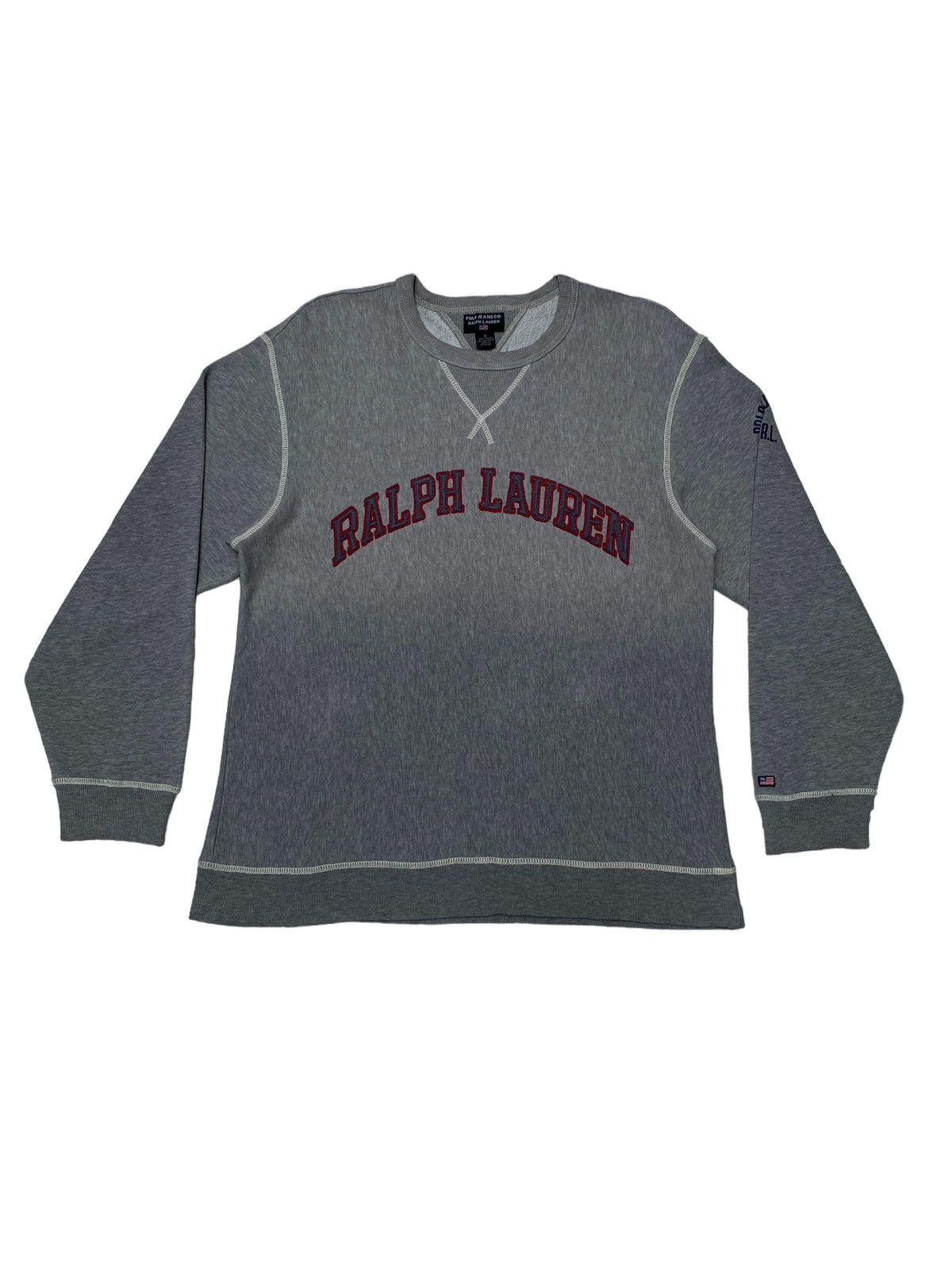 image of Brand Ralph Laurent Sun Faded Sweatshirt 1990S in Grey, Men's (Size Small)