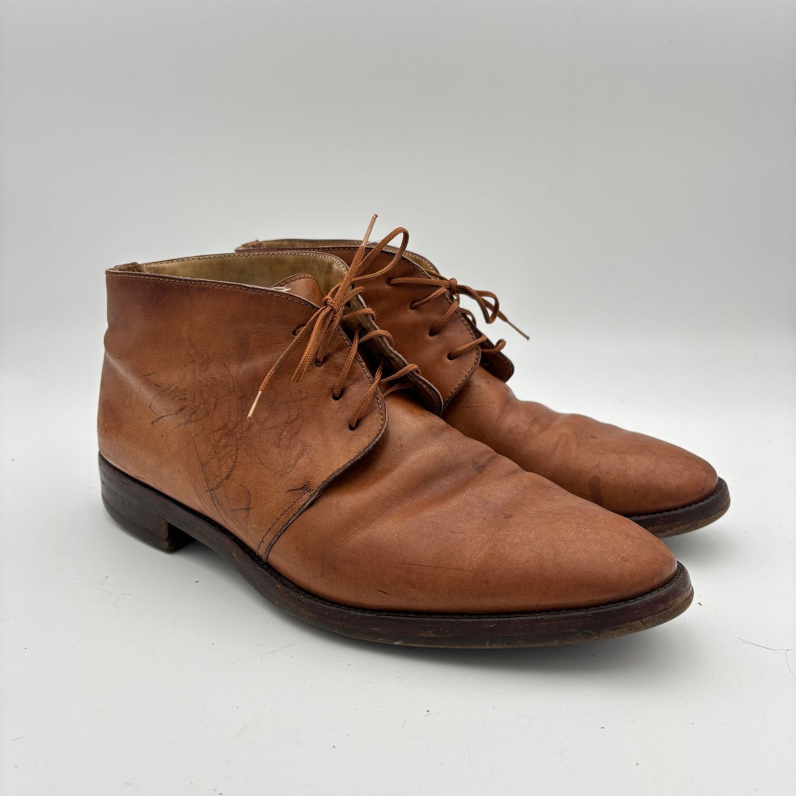 Gucci Gucci Brown Leather Desert Chukka Boots Men's 12D Size US 12 / EU 45 - 1 Thumbnail