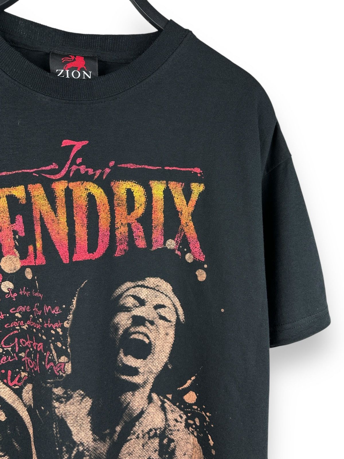 Jimi Hendrix × Vintage × Zion Rootswear Vintage 2009 Jimi Hendrix Fire T-Shirt Zion Tag Size US L / EU 52-54 / 3 - 3 Thumbnail