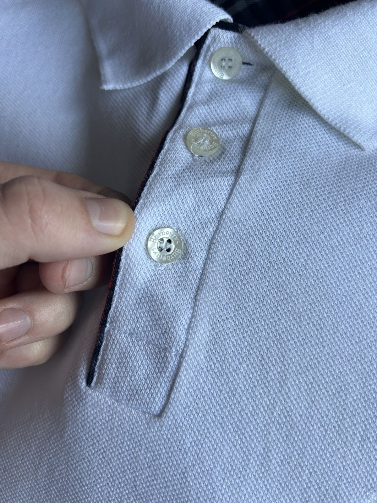 Burberry Vintage Burberry Long Sleeve Polo Solid Style Nova Check Size US S / EU 44-46 / 1 - 7 Thumbnail