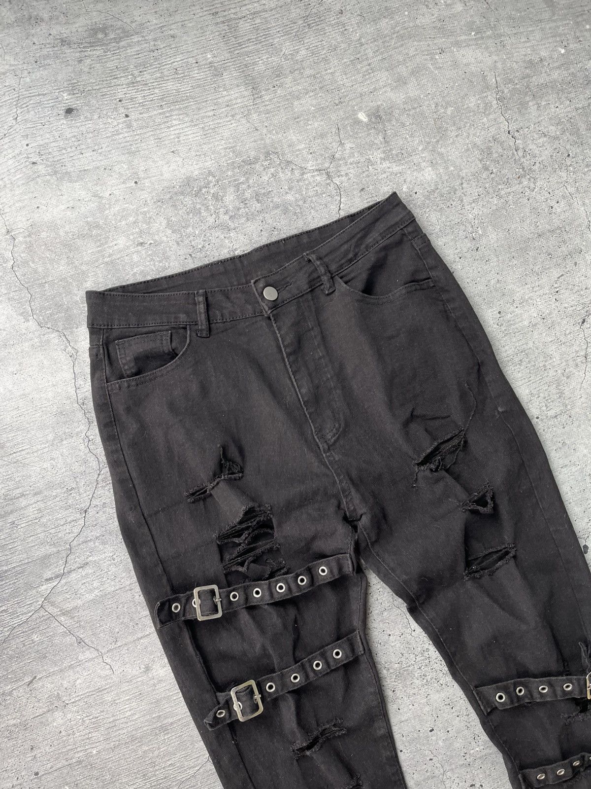 Japanese Brand RARE Mercy Bondage Opium Goth Punk Y2K Avant Garde Pants Size US 32 / EU 48 - 3 Thumbnail