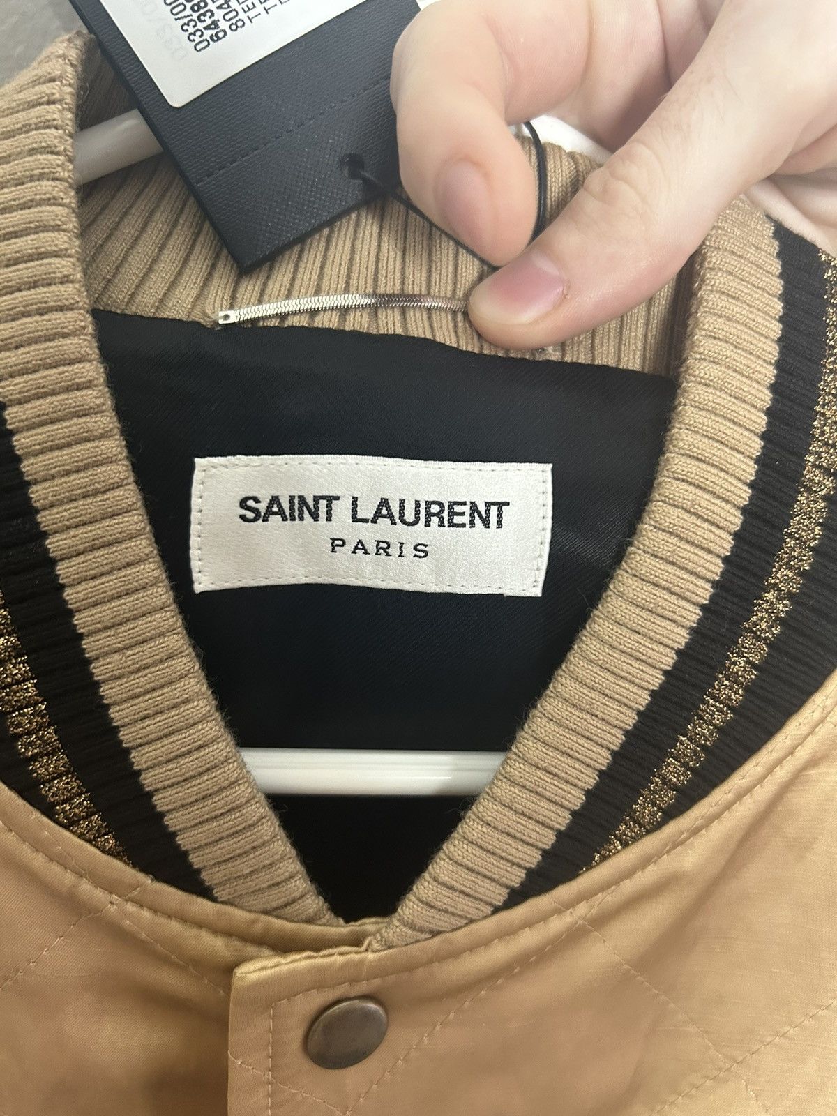 Saint Laurent Paris GRAIL satin teddy bomber jacket Size US L / EU 52-54 / 3 - 8 Thumbnail
