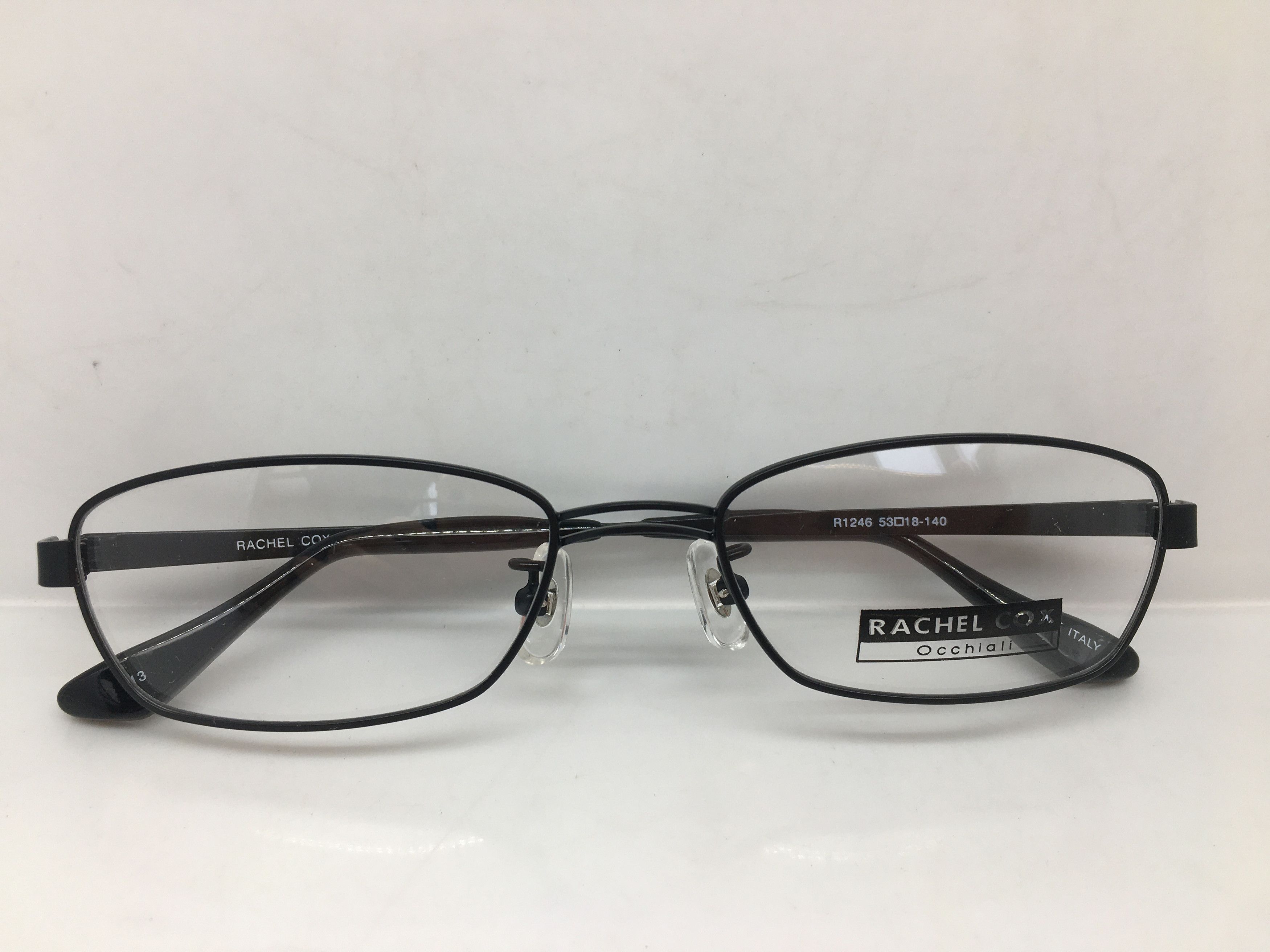 Vintage Vintage Rachel Cox R1246 Black RX Eyeglasses Frame Size ONE SIZE - 6 Thumbnail