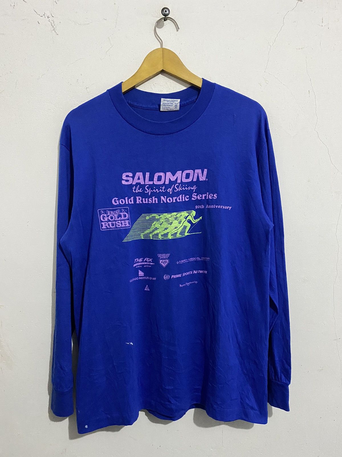 Salomon 💸BINDINGOFFER💸Vintage 80s Salomon 20th Anniversary Tees Size US L / EU 52-54 / 3 - 1 Thumbnail