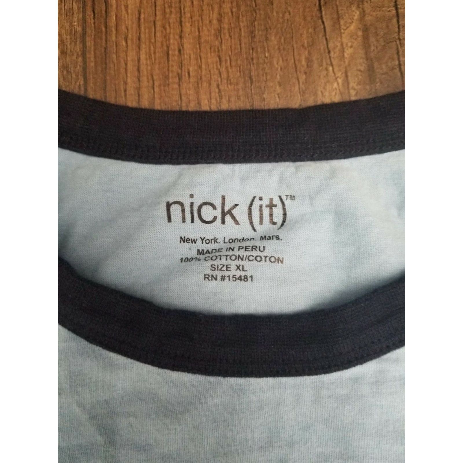 Vintage VINTAGE Nick (It) Fishing T-Shirt Mens XL Blue Graphic Ringer Preshrunk Fish Theme Size US XL / EU 56 / 4 - 8 Thumbnail