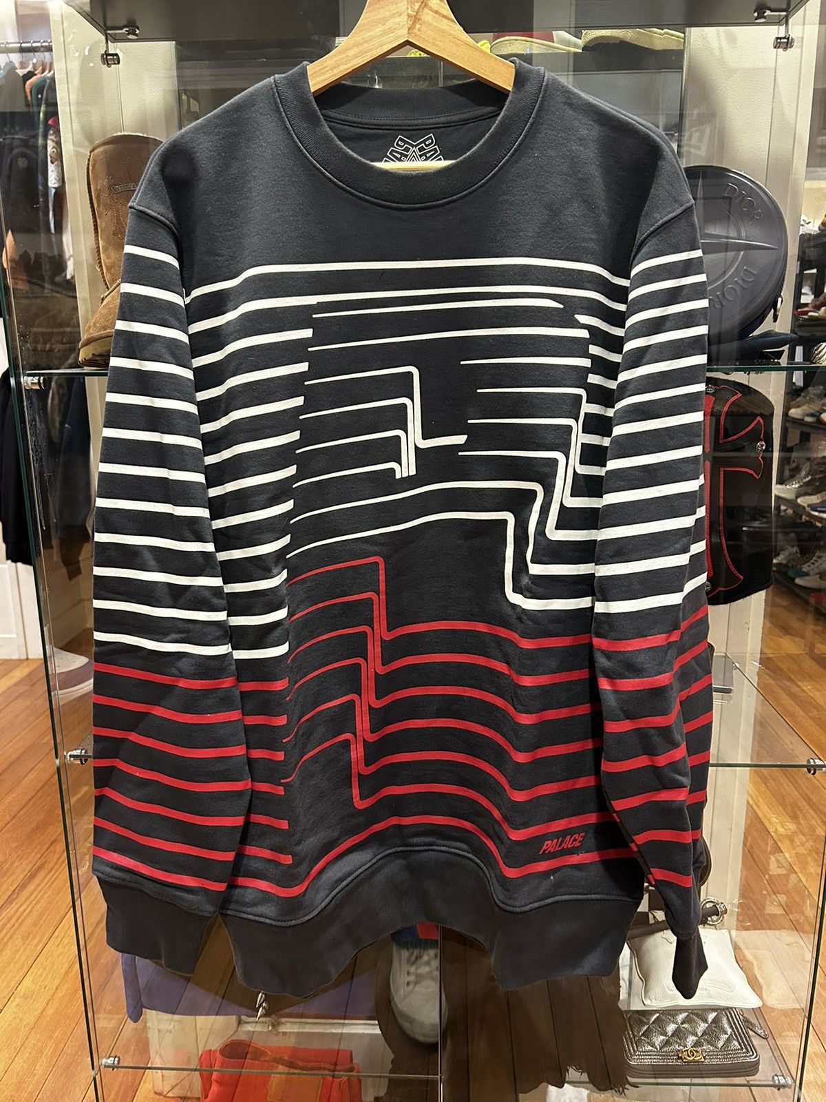 Palace Palace Flag Strip Crew | Grailed