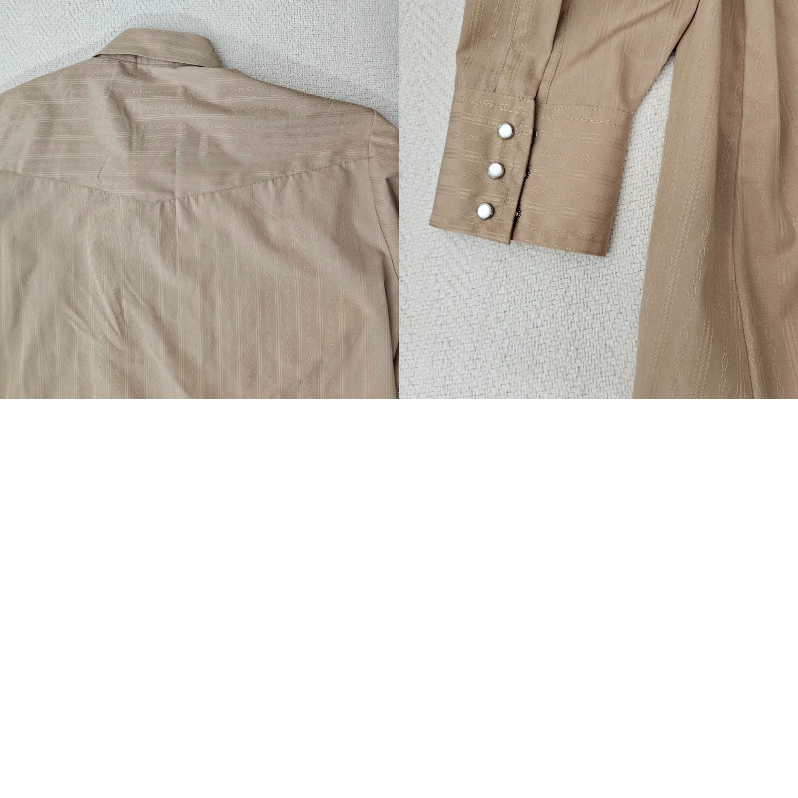 Vintage Ely Cattleman Shirt Mens 16.5 Brown Pearl Snap Western Emboss Button Up Rodeo Size US XL / EU 56 / 4 - 8 Thumbnail