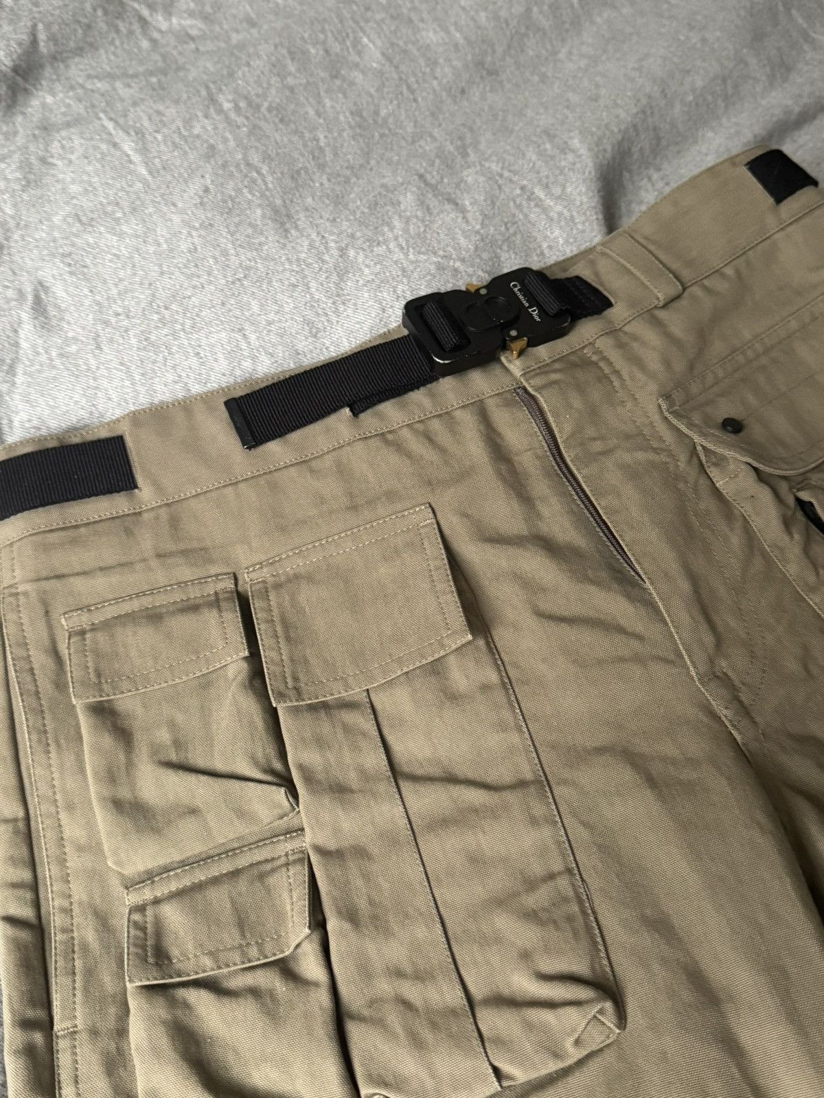 Dior Dior Homme Men’s Cargo Trouser’s Khaki With Pockets & Belt Size US 30 / EU 46 - 3 Thumbnail