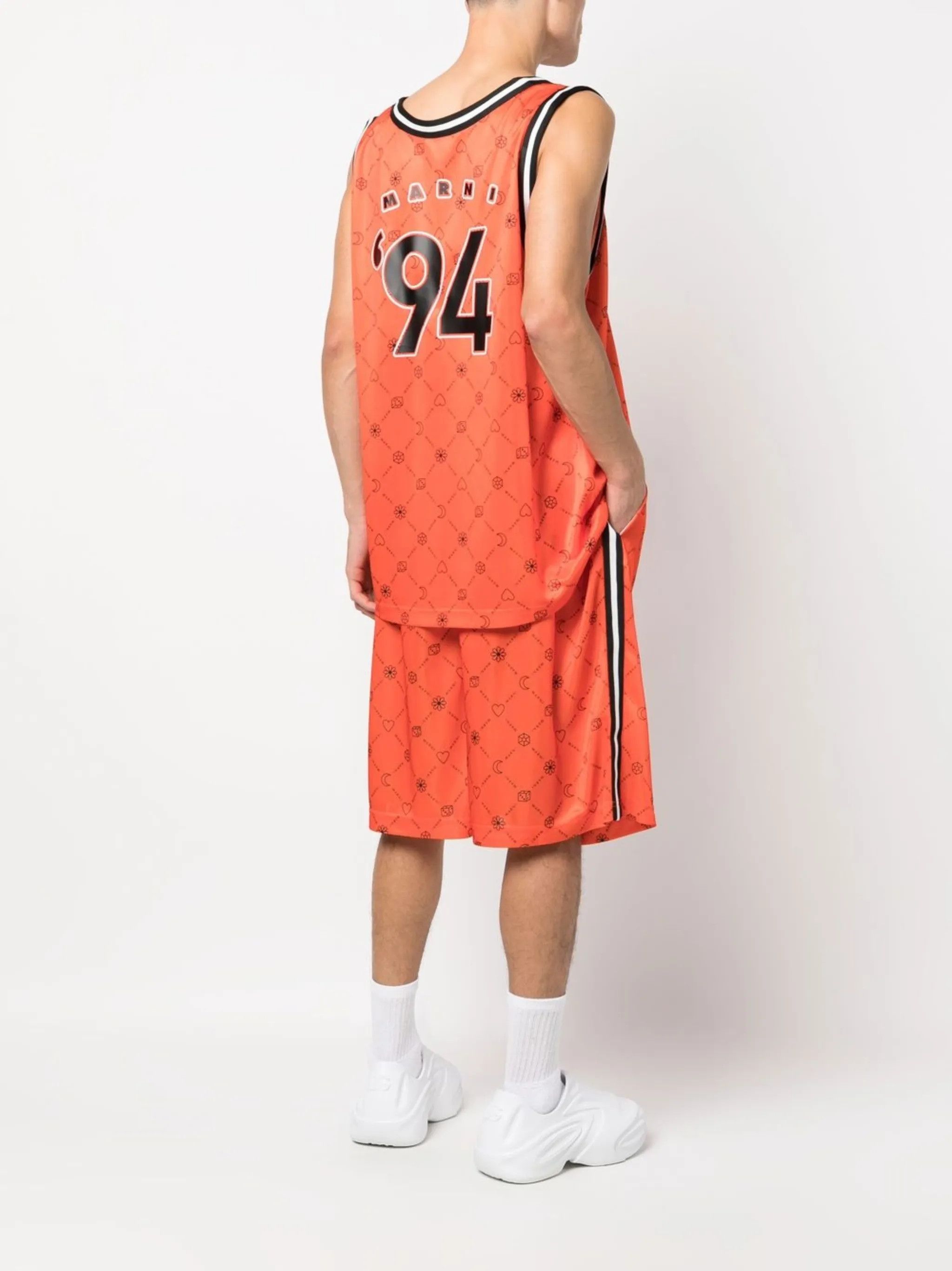 Marni o1y0225 Logo-Print Short in Orange Size US 32 / EU 48 - 5 Thumbnail