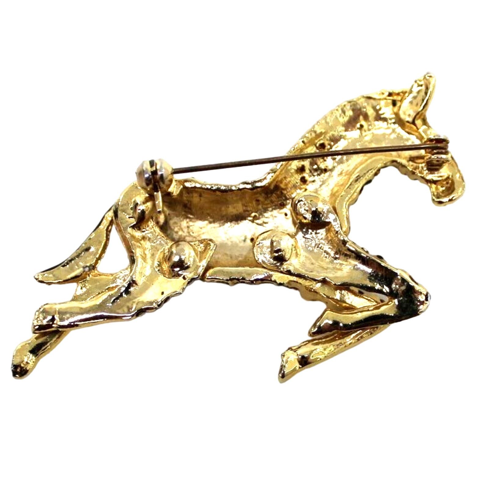 Other Sparkling Zebra Rhinestone Brooch Pin Black Enamel Gold Tone Size ONE SIZE - 3 Thumbnail