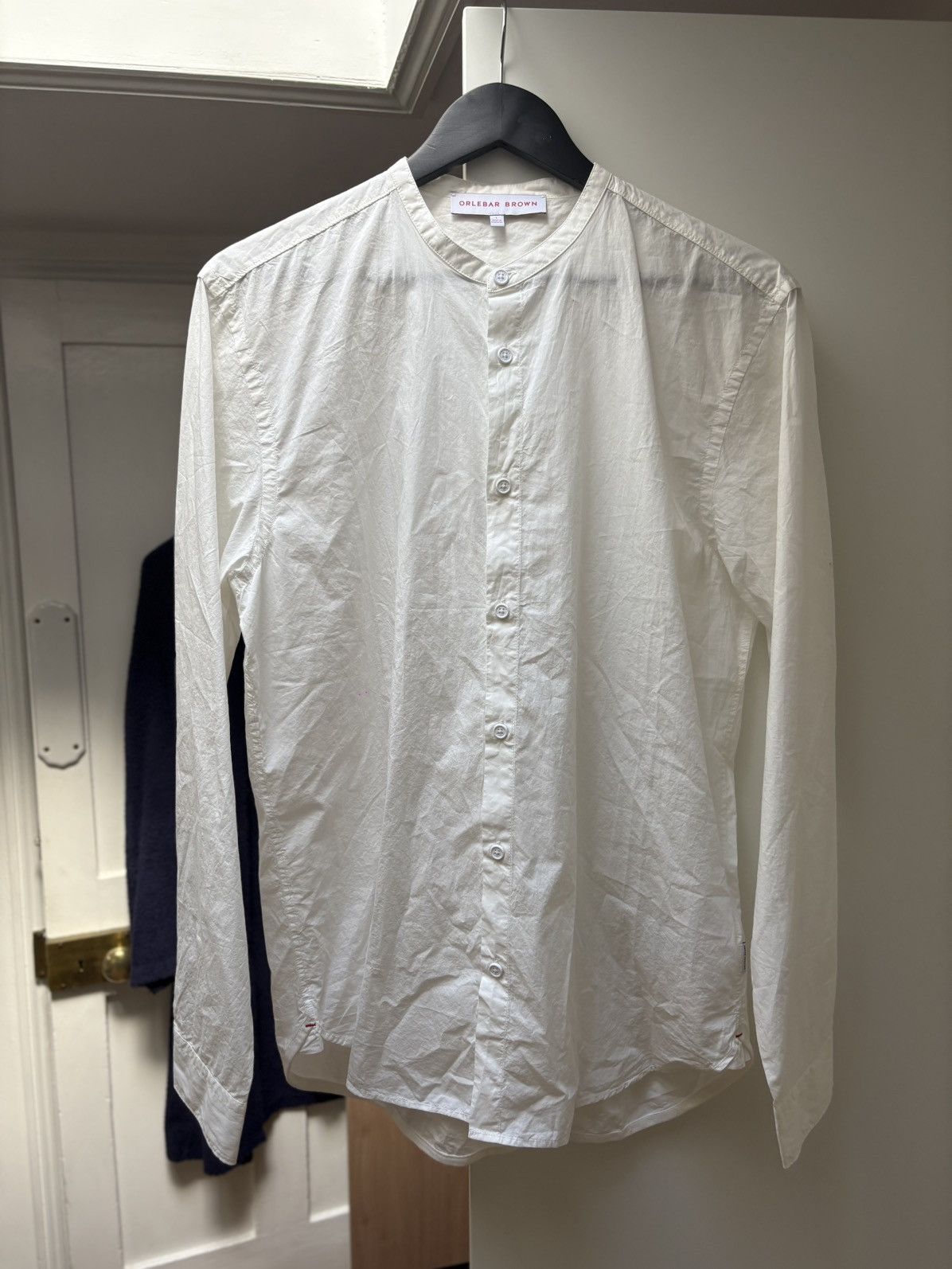 Orlebar Brown Mao collar white cotton shirt by Orlebar Brown Size US L / EU 52-54 / 3 - 1 Thumbnail