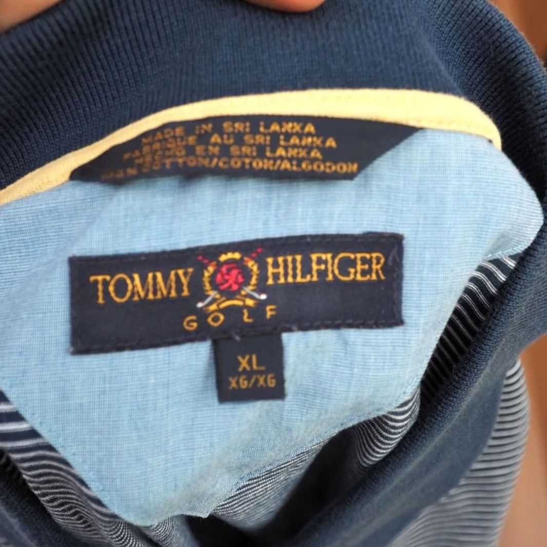 Tommy Hilfiger Tommy Hilfiger Men's Short Sleeve Striped Polo XL / Rugby Shirt Size XL Blue Size US XL / EU 56 / 4 - 2 Thumbnail