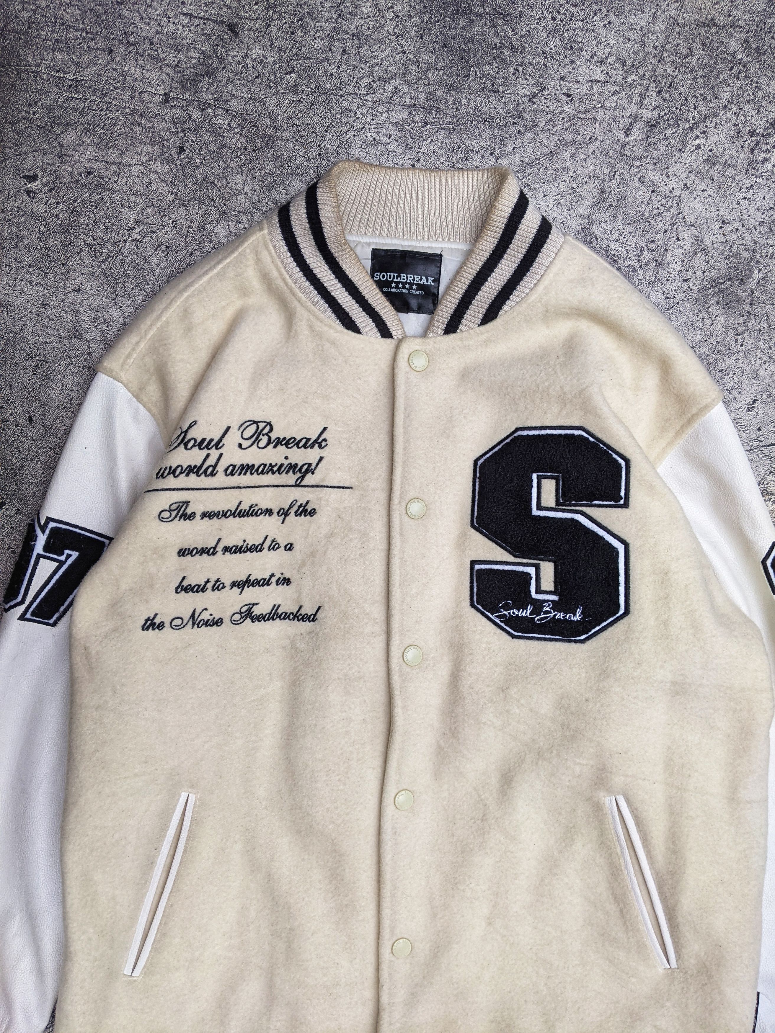 Vintage Soul Break Ovesize Varsity Jacket Size US XL / EU 56 / 4 - 4 Thumbnail
