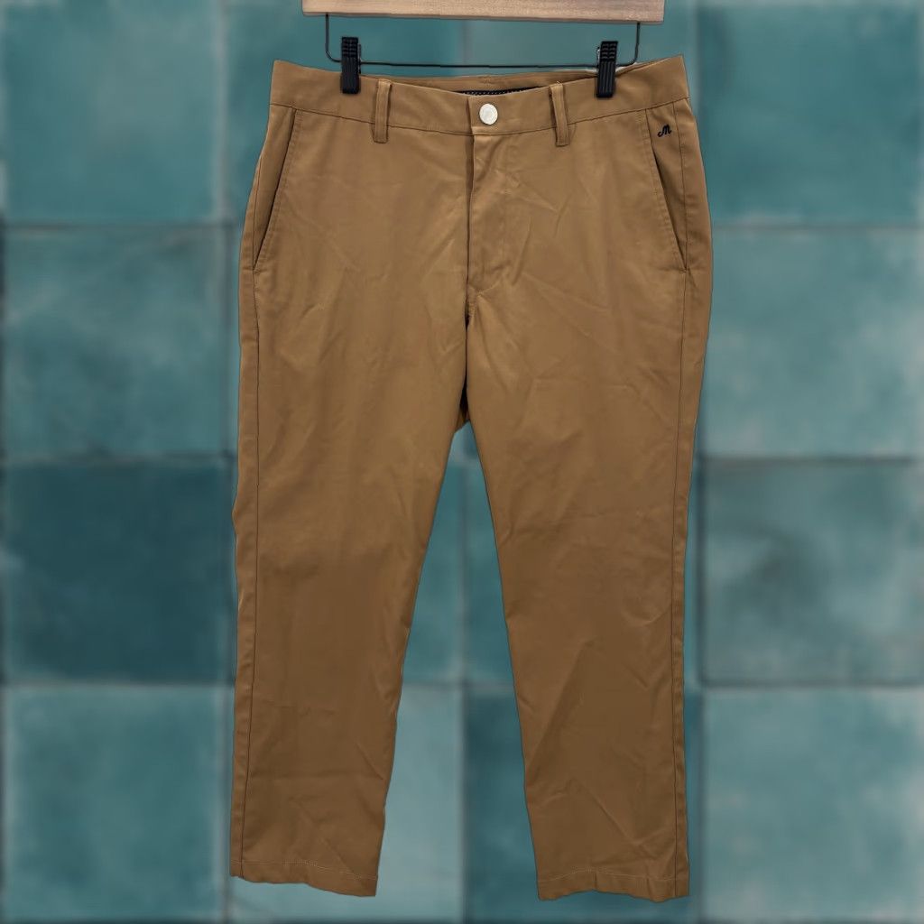 Bonobos Bonobos Pants Mens 32x27 Brown Khaki Slim Golf Polyester Casual Chino Tech Size US 32 / EU 48 - 1 Thumbnail